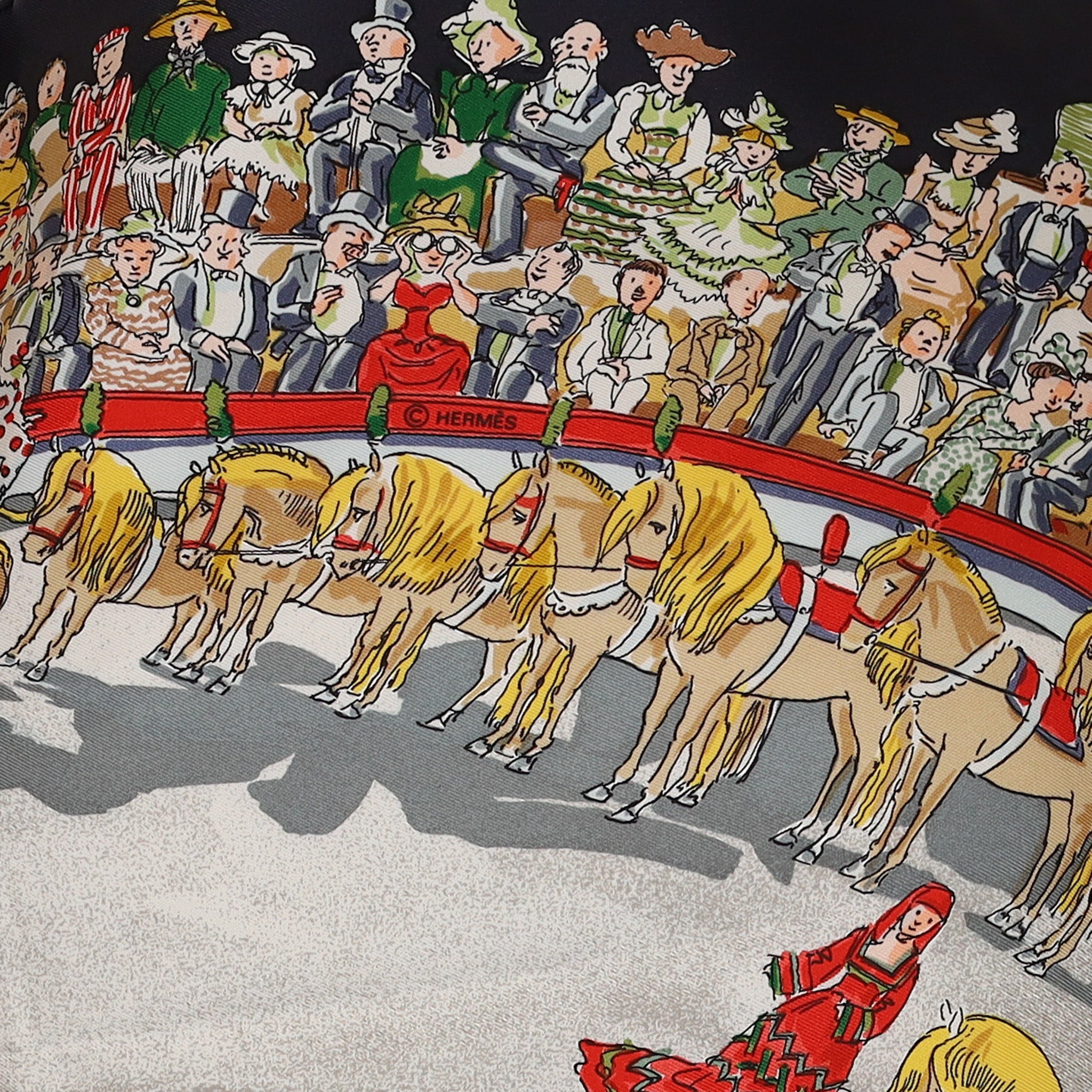 Brand New Boxed Hermès Cirque Molier Vintage Silk Scarf