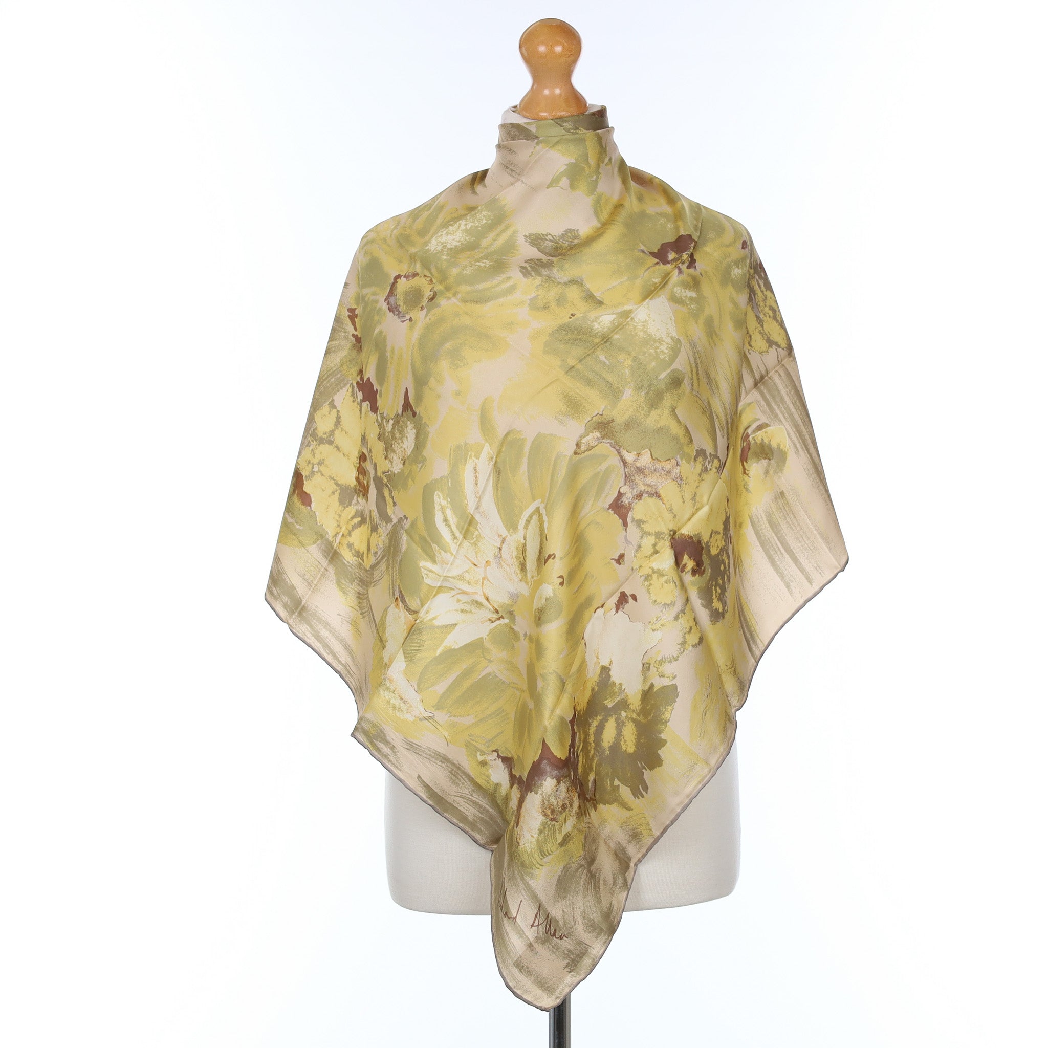 1970’s Richard Allan Vintage Floral Silk Scarf