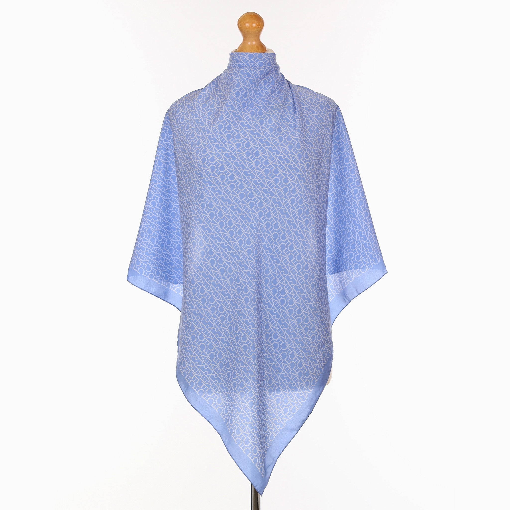 Brand New Jaeger Cornflower Blue Silk Scarf