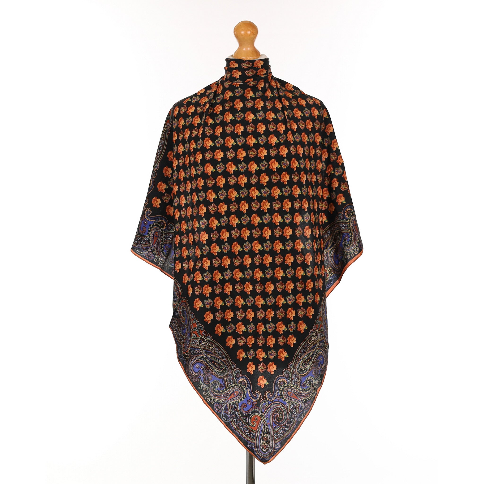 Paisley and Floral Silk Scarf