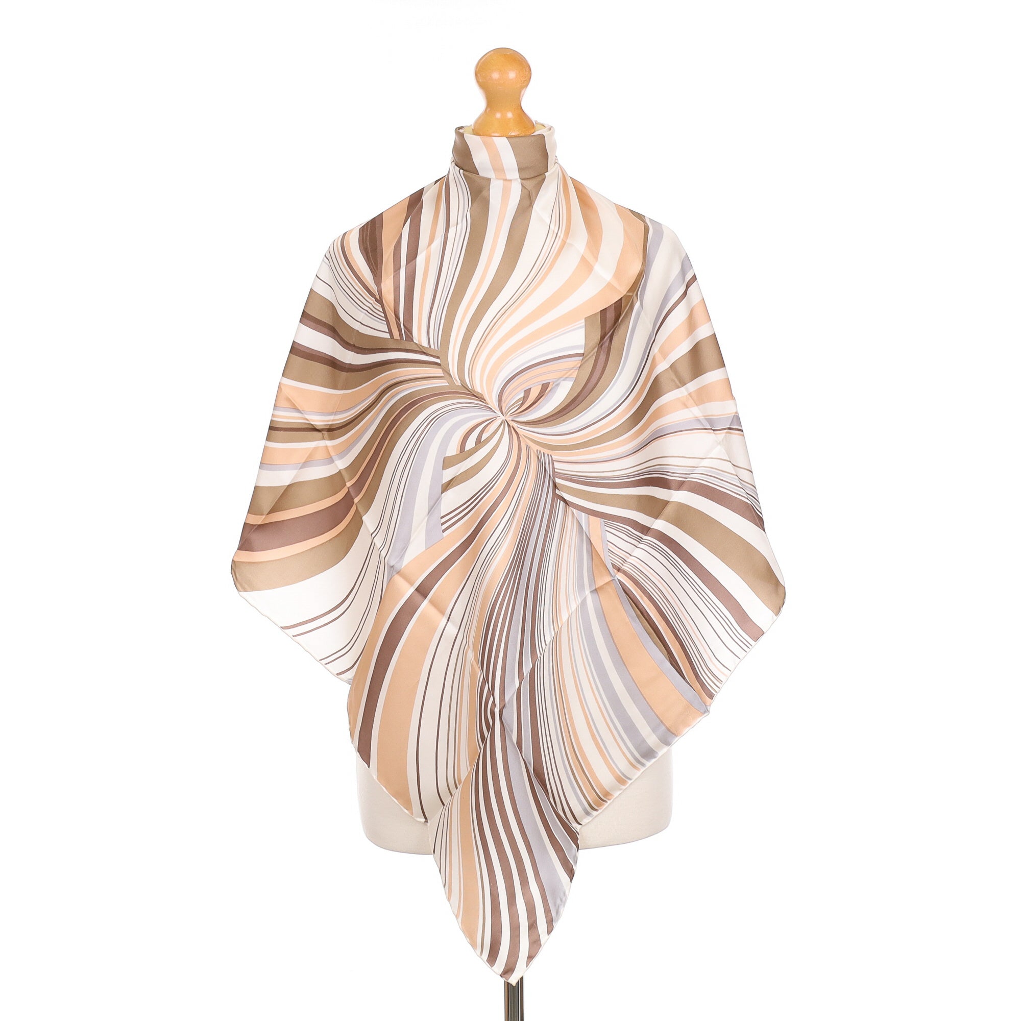 Richard Allan Swirl Pattern Vintage Silk Scarf