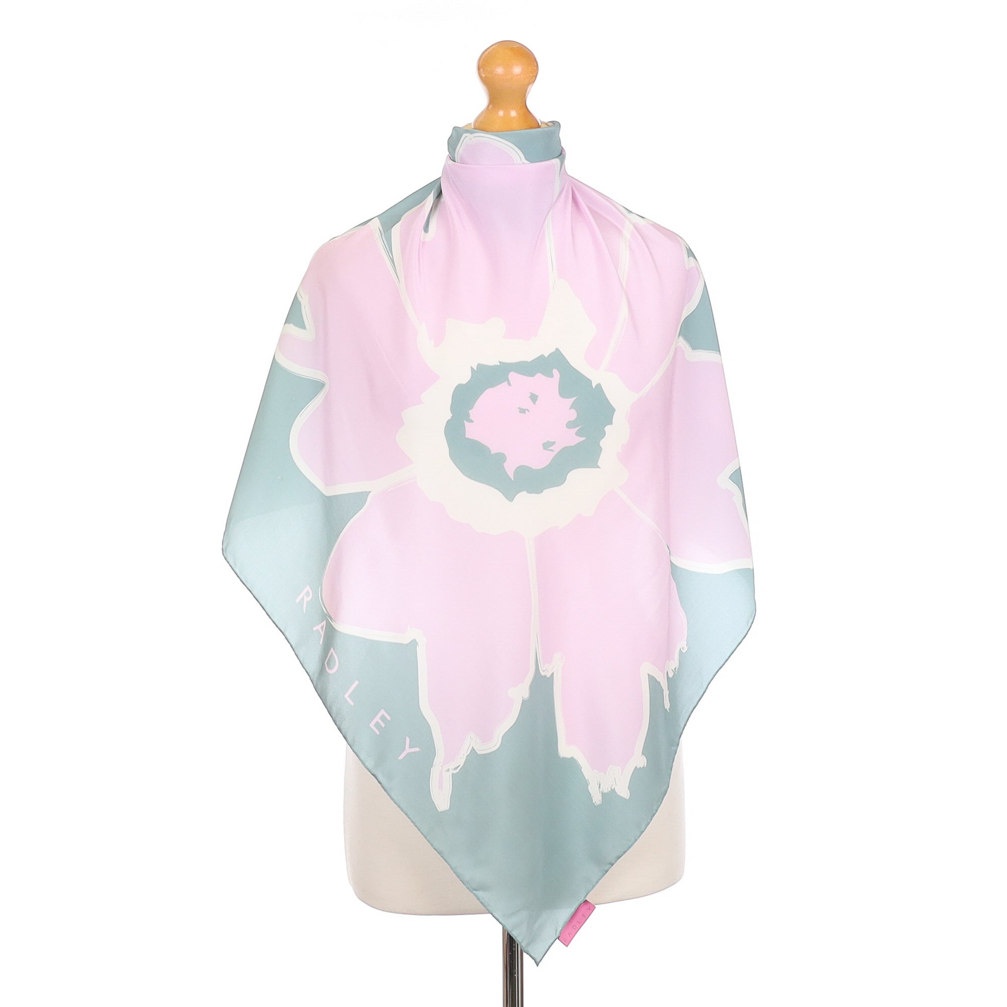 Radley Green Floral Silk Scarf