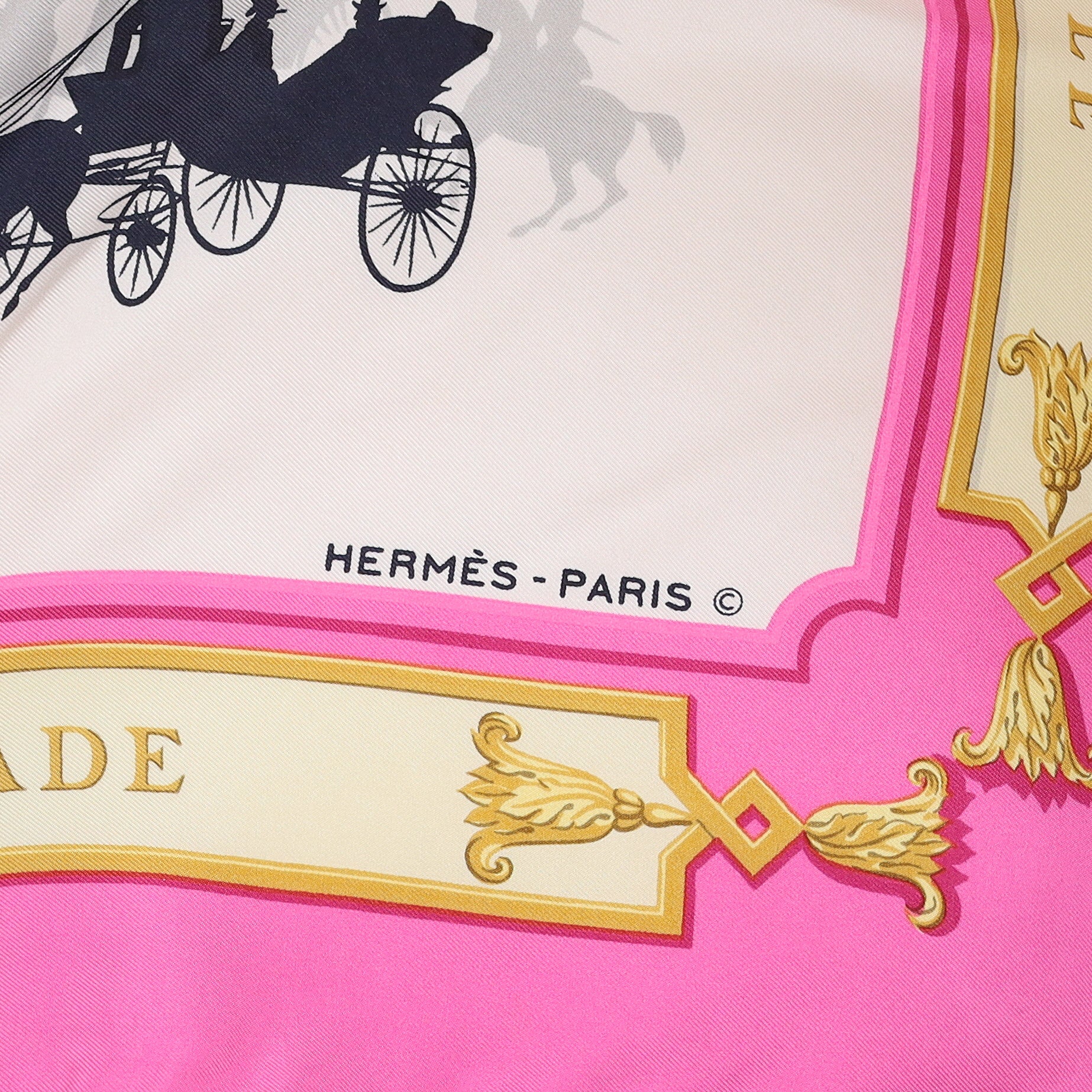 Hermès Le Bois de Boulogne Vintage Silk Scarf Quite Rare