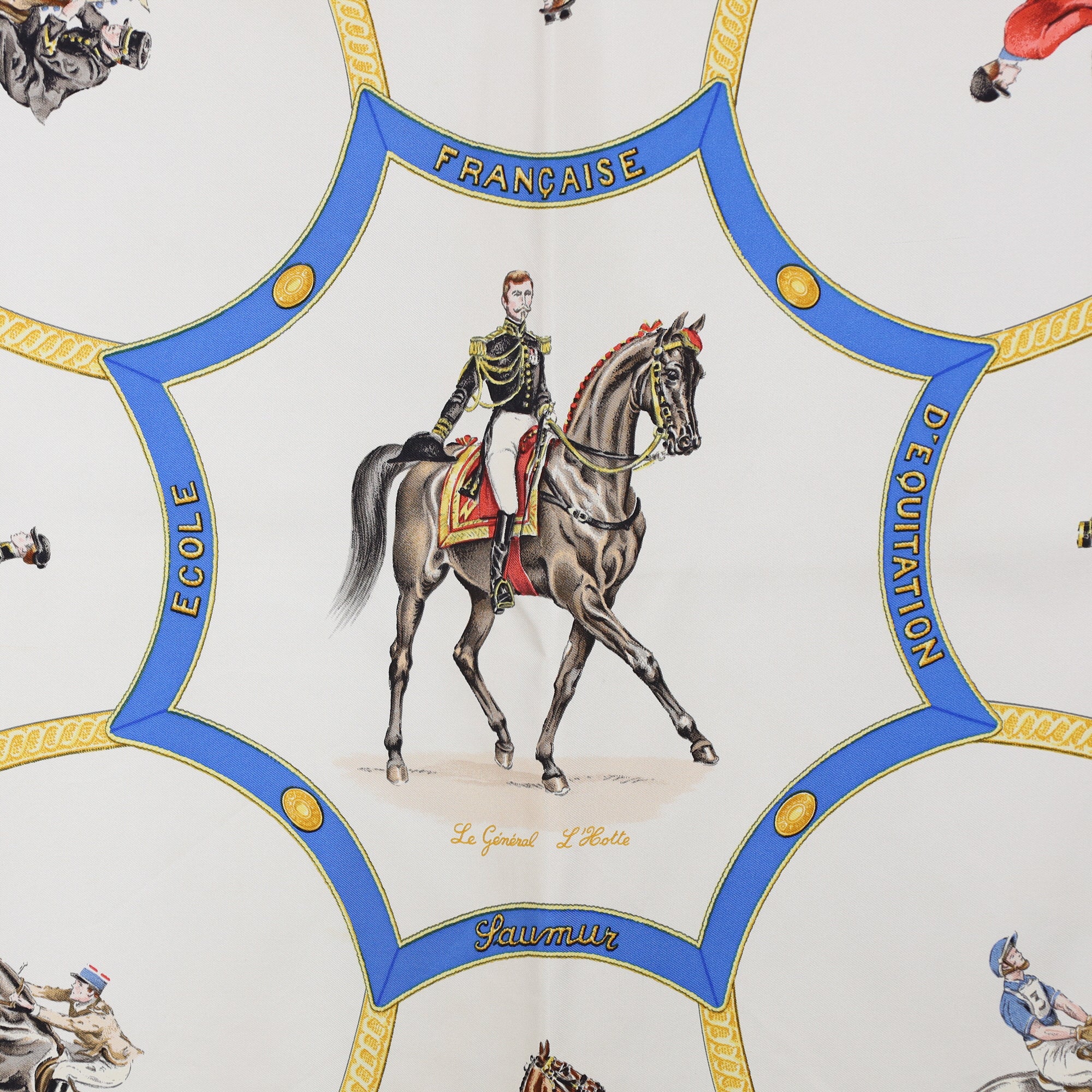Hermès Ecole Française d'Equitation saumur Silk Scarf