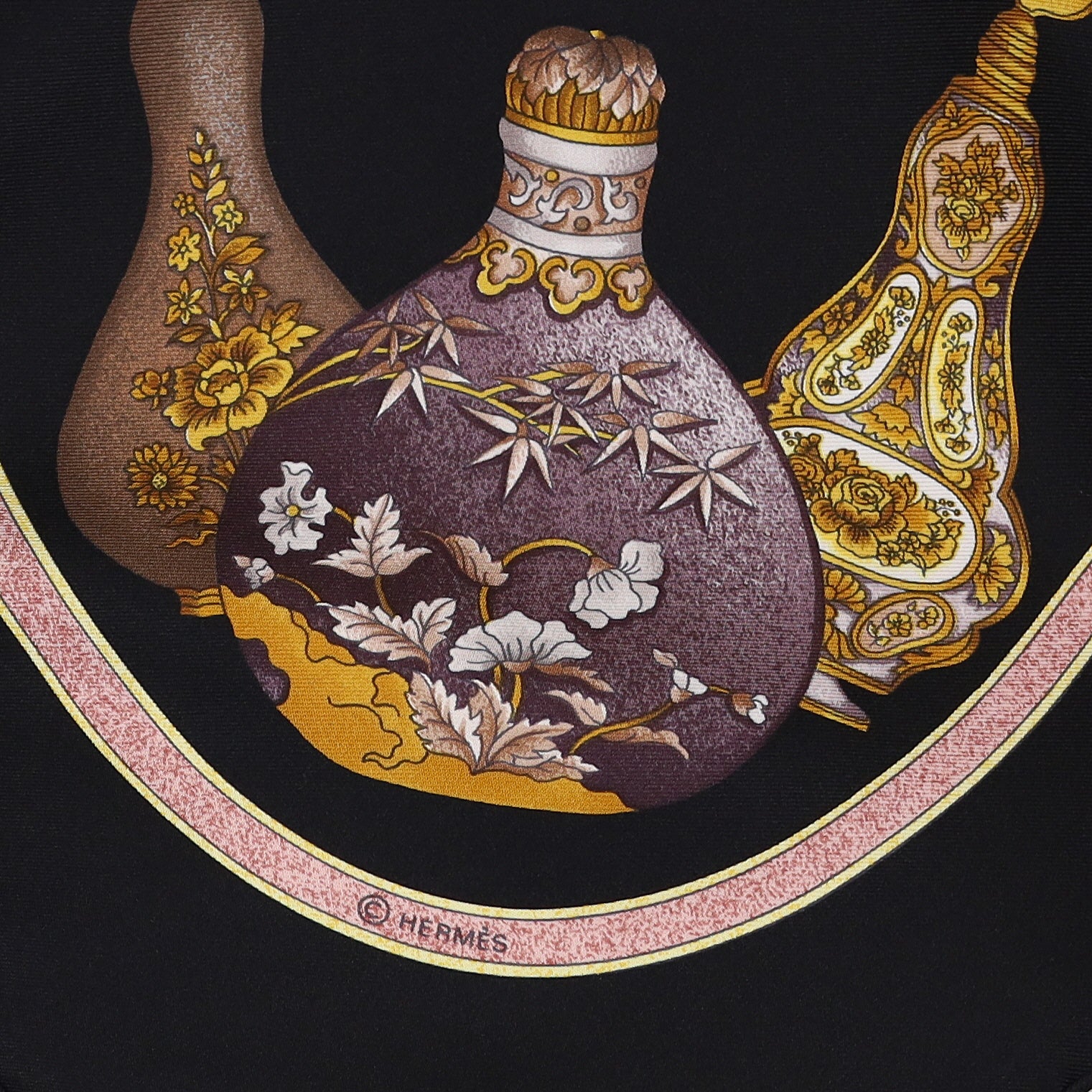 Pristine Hermès Qu'importe Le Flacon Silk Scarf