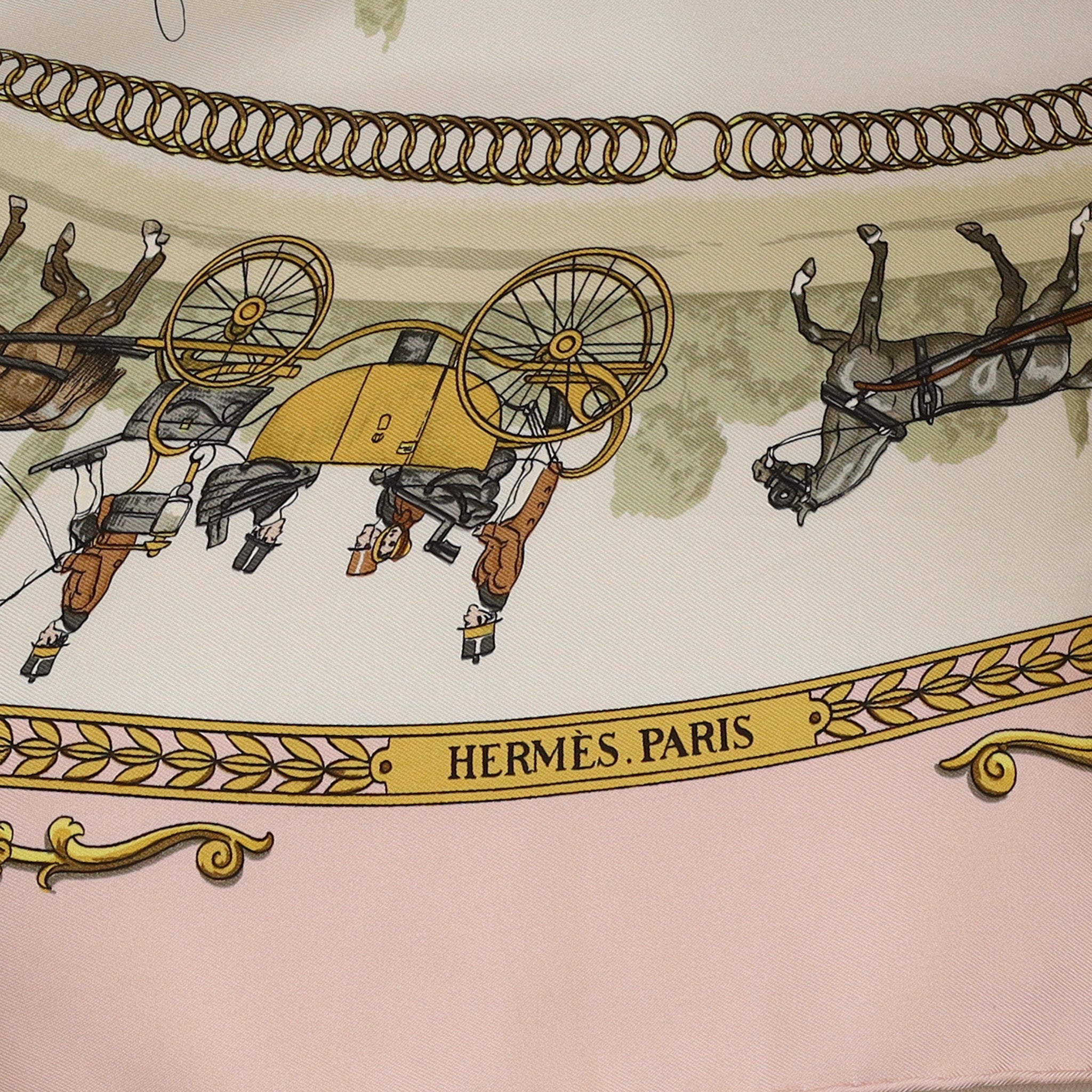 Hermès La Promenade de Longchamp Vintage Silk Scarf