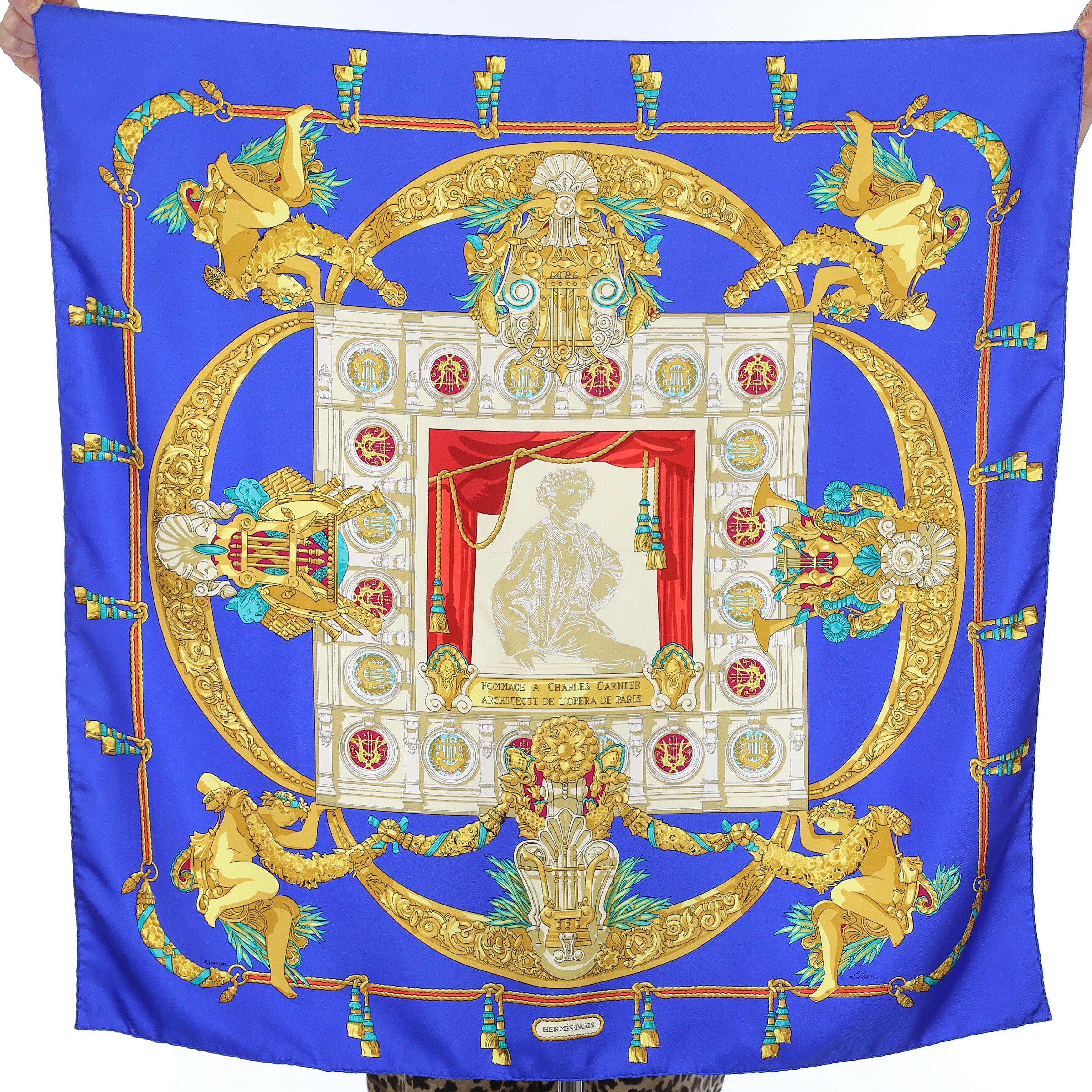 Hermès Hommage a Charles Garnier Silk Scarf