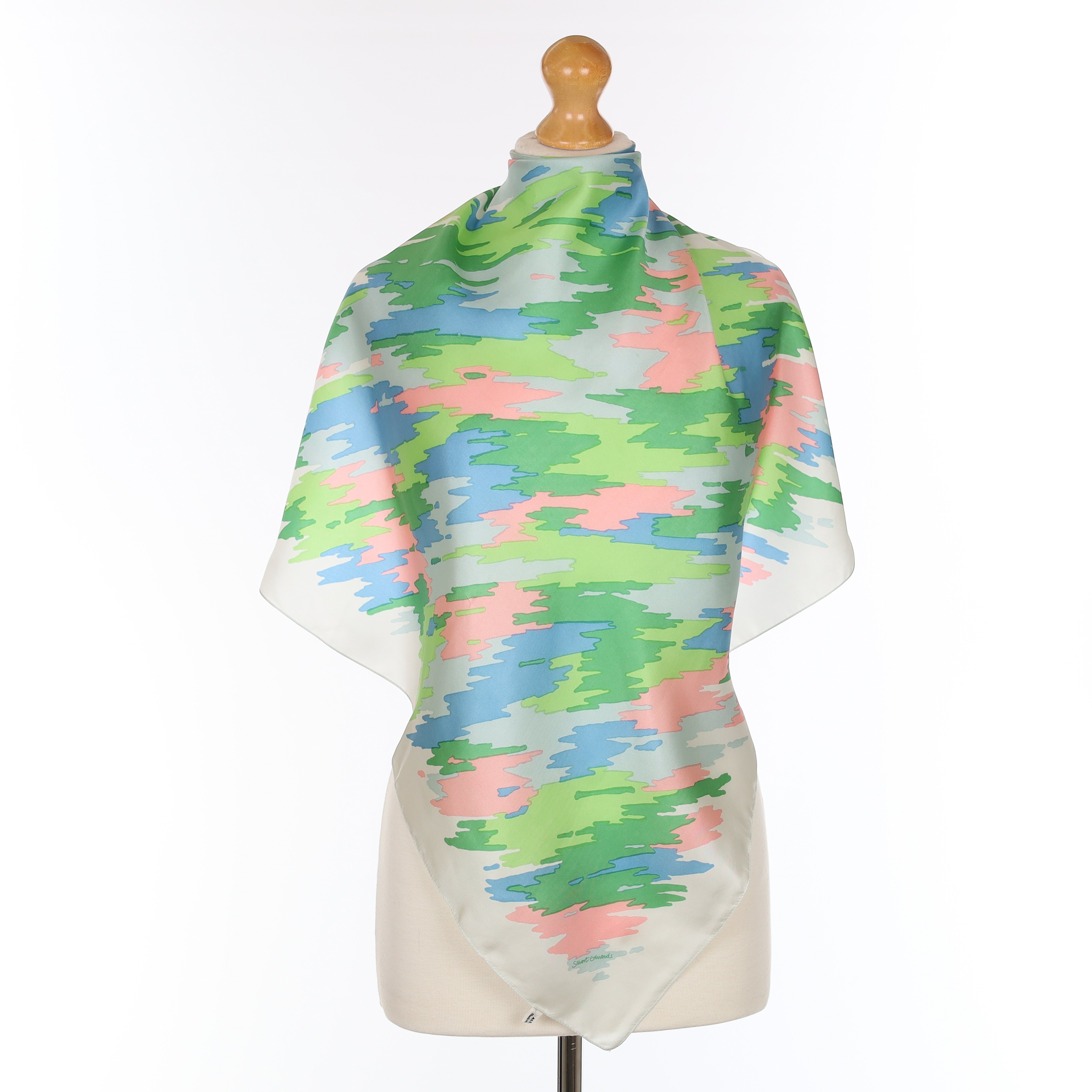 Brand New Boxed Stuart Edmonds Vintage Silk Scarf