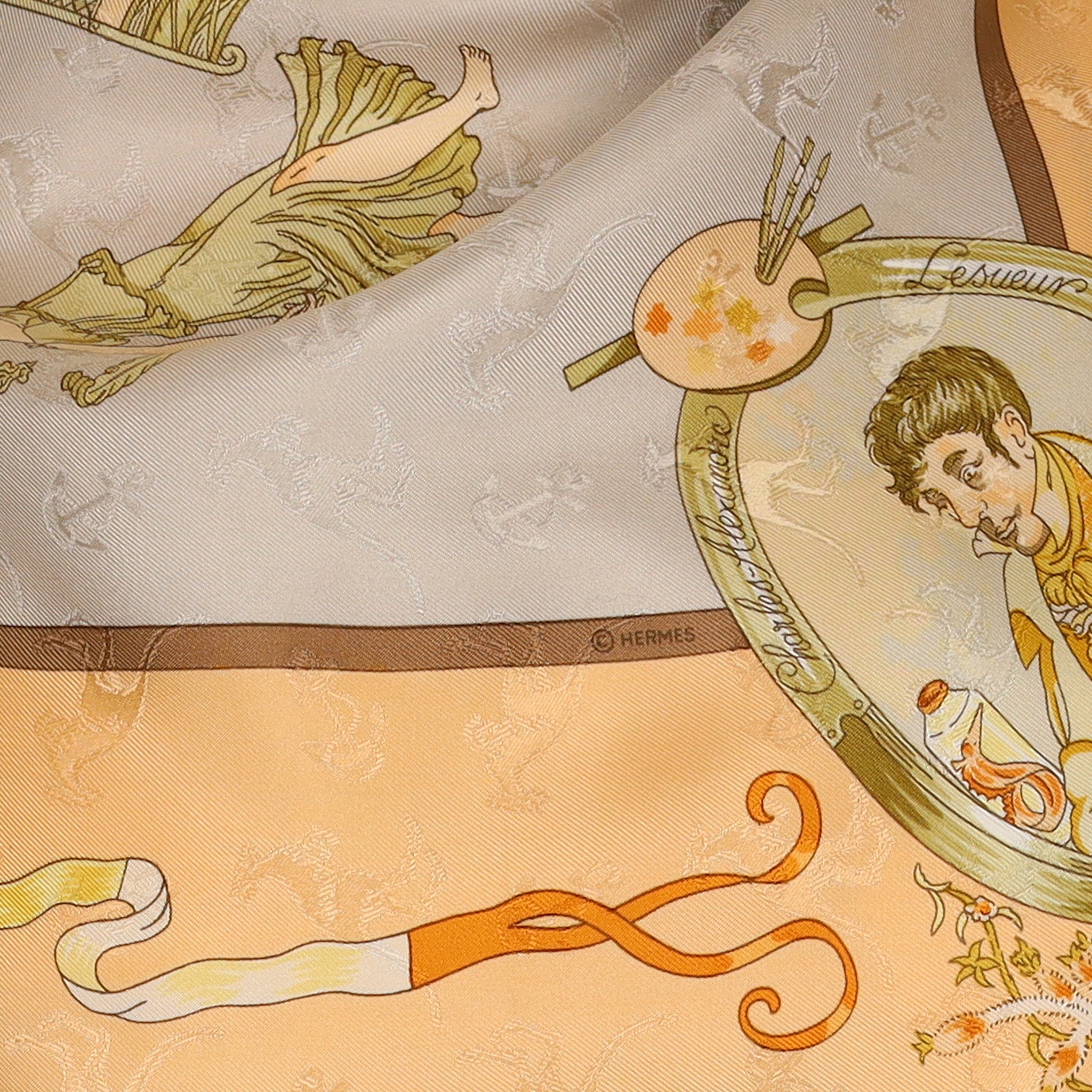 Hermès Le Geographe Silk Scarf