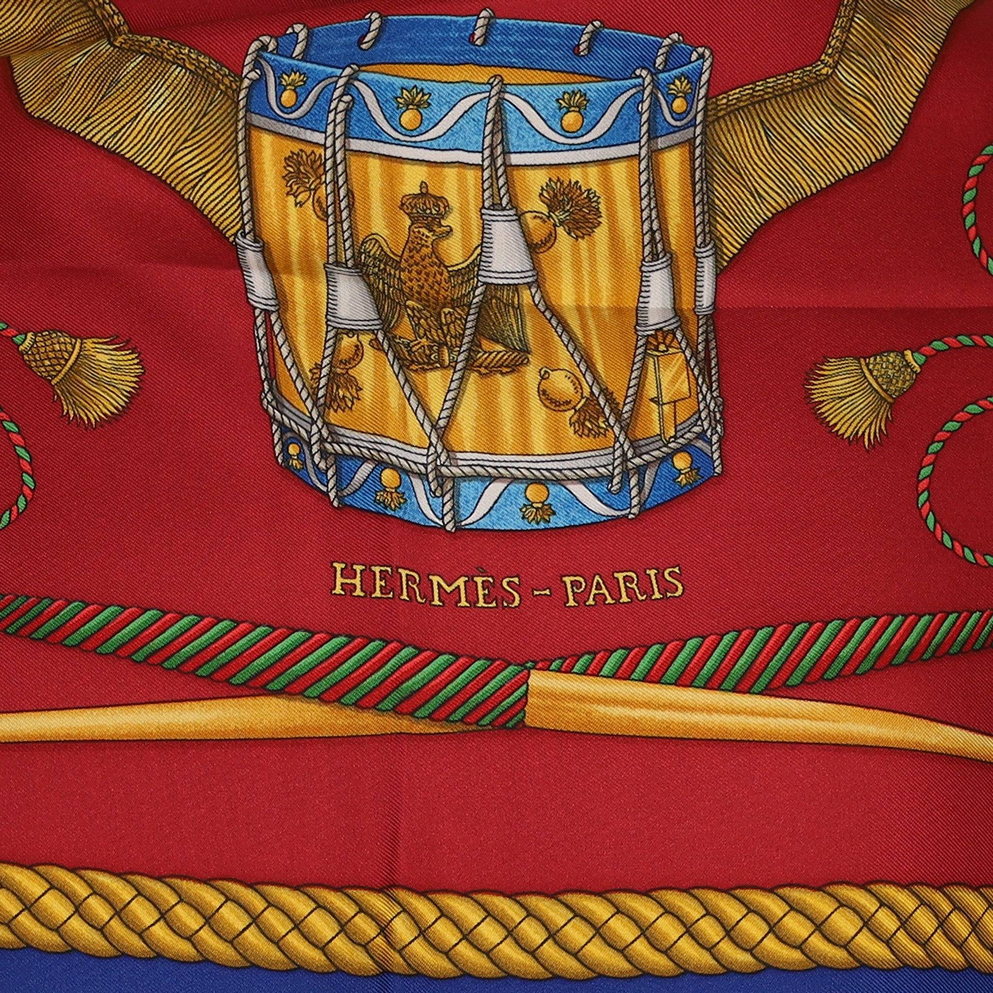 Hermès Les Tambours Silk Scarf