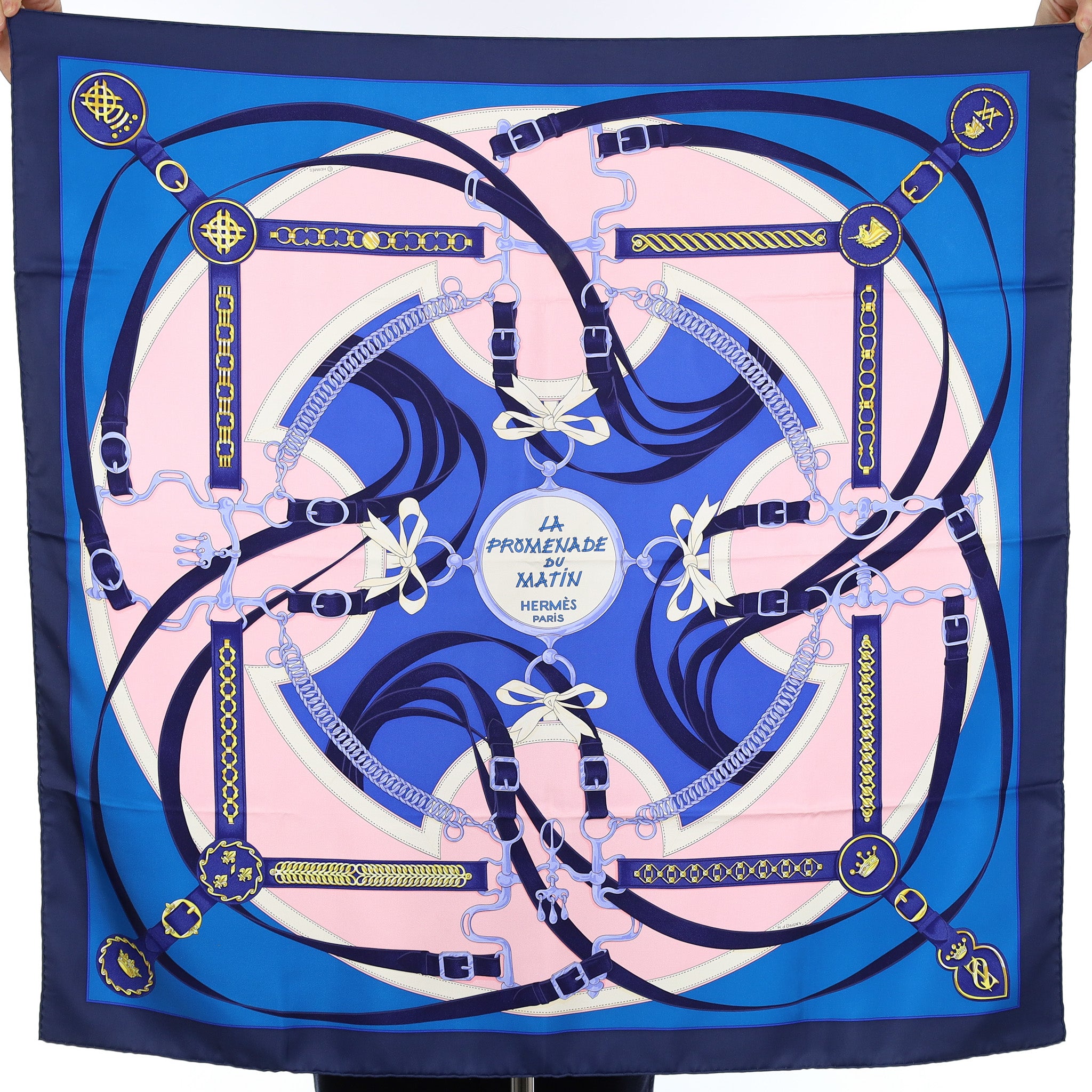 Pristine Hermès La Promenade du Matin Silk Scarf Rare