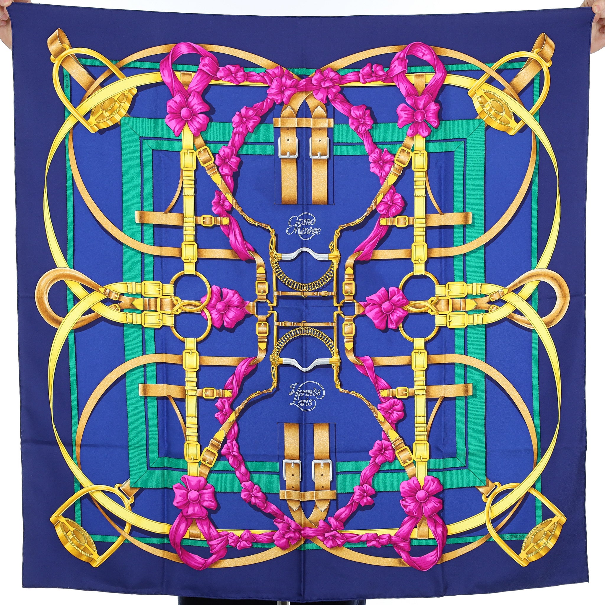 Pristine Hermès Grand Manège Silk Scarf