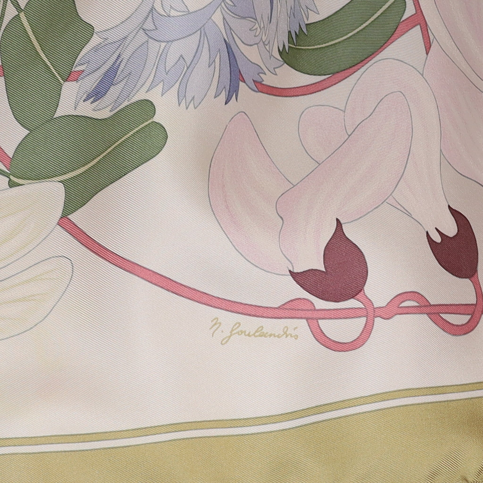 Hermès Flora Graeca Vintage Silk Scarf