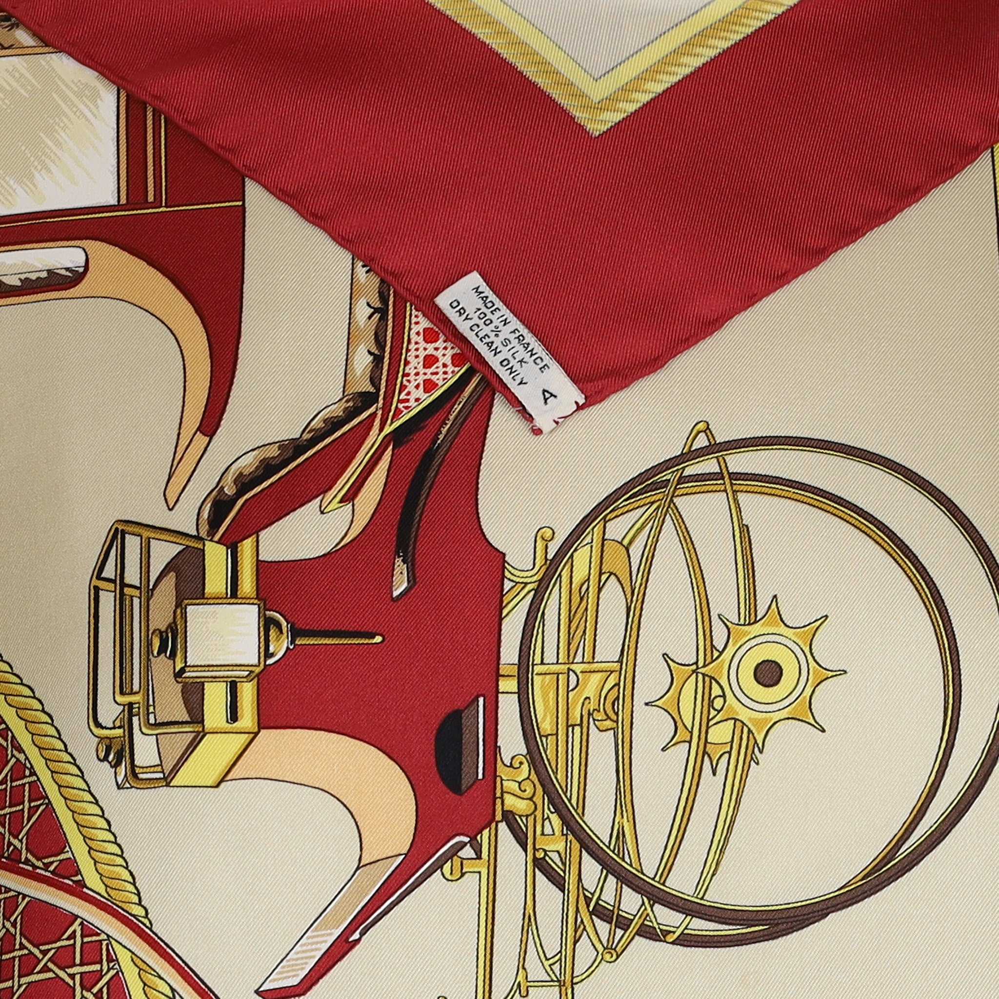 Hermès Les Voitures a Transformation Vintage Silk Scarf