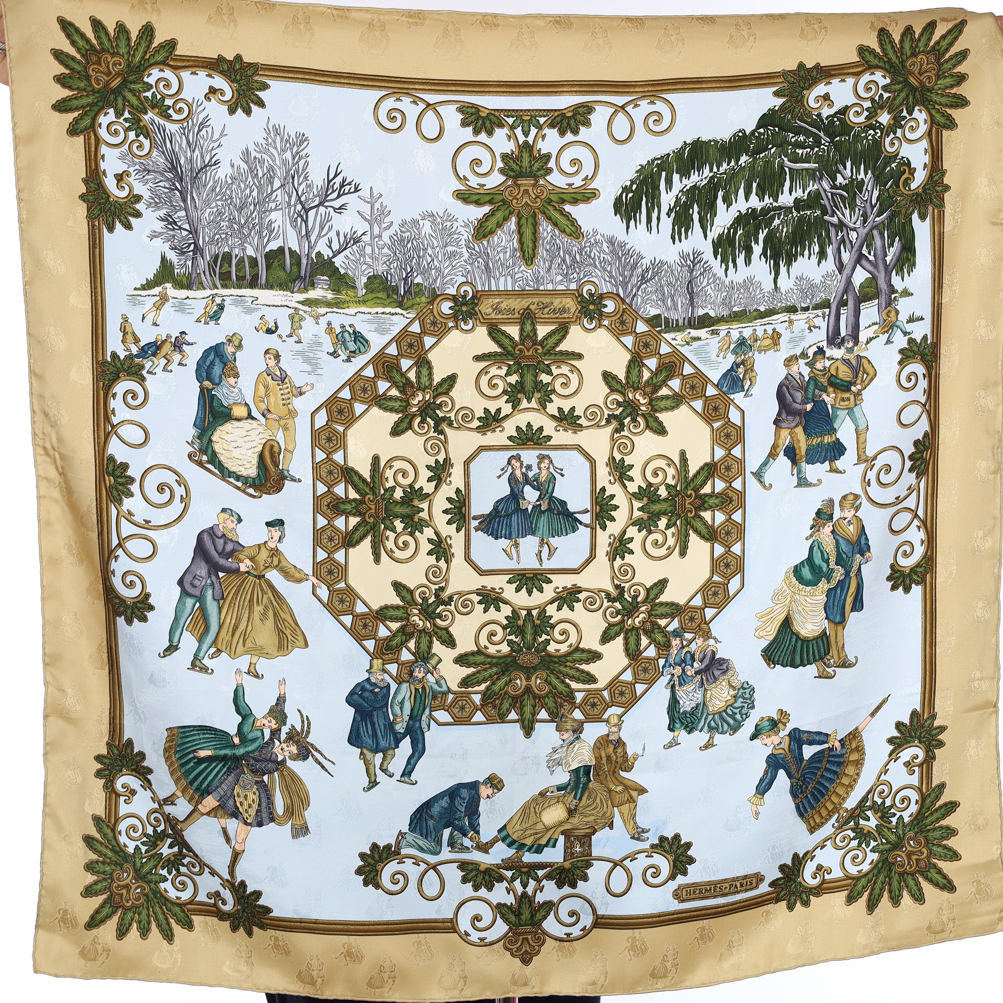 Hermès Joies D'hiver Silk Scarf Rare
