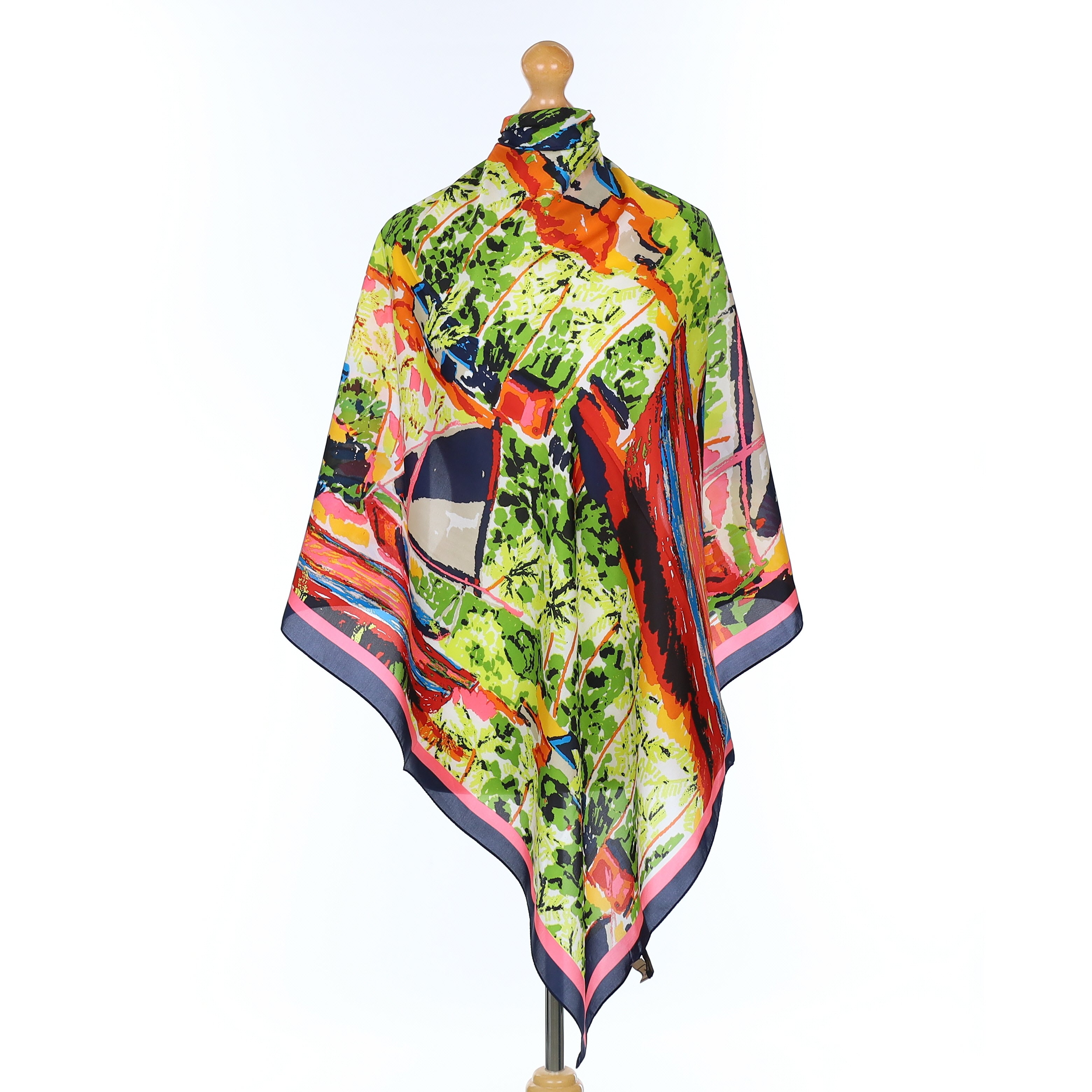 Brand New Boat Scene Silk Scarf
