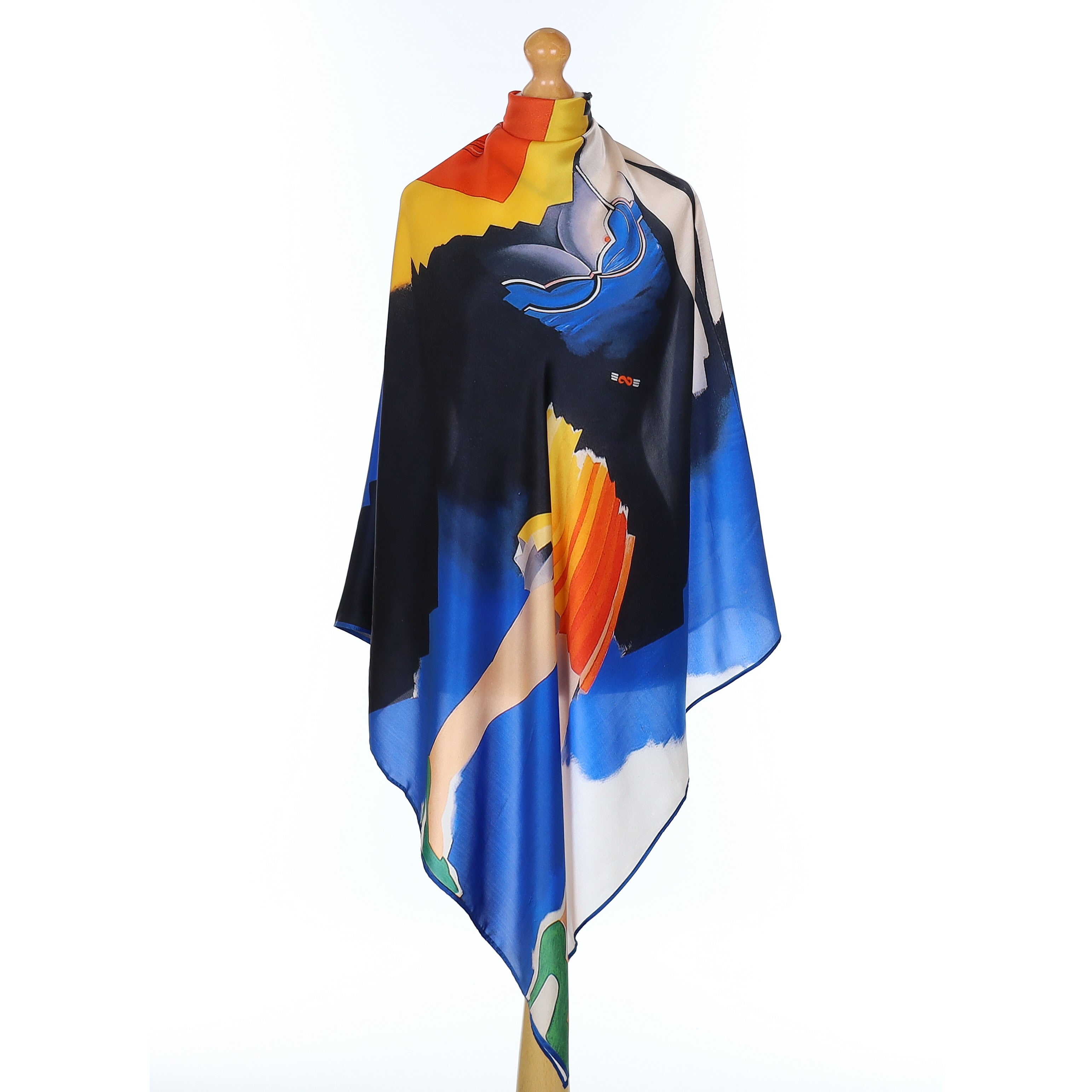 Beckford Silk Abstract Woman Silk Scarf