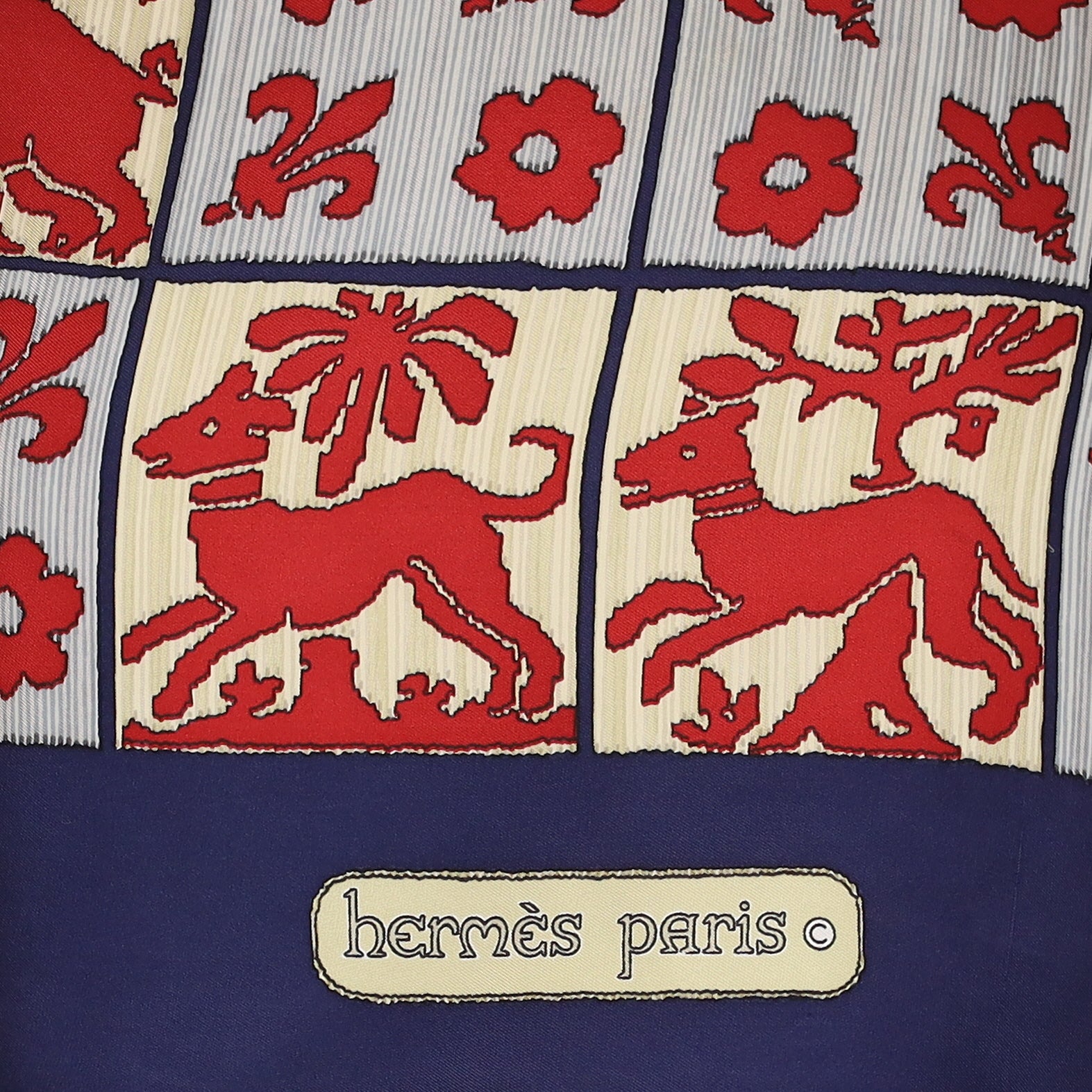 Hermès Hourvari Silk Scarf
