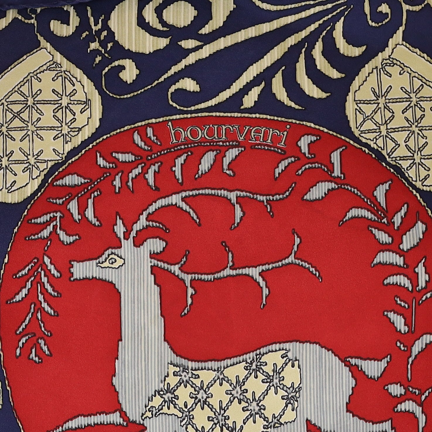 Hermès Hourvari Silk Scarf