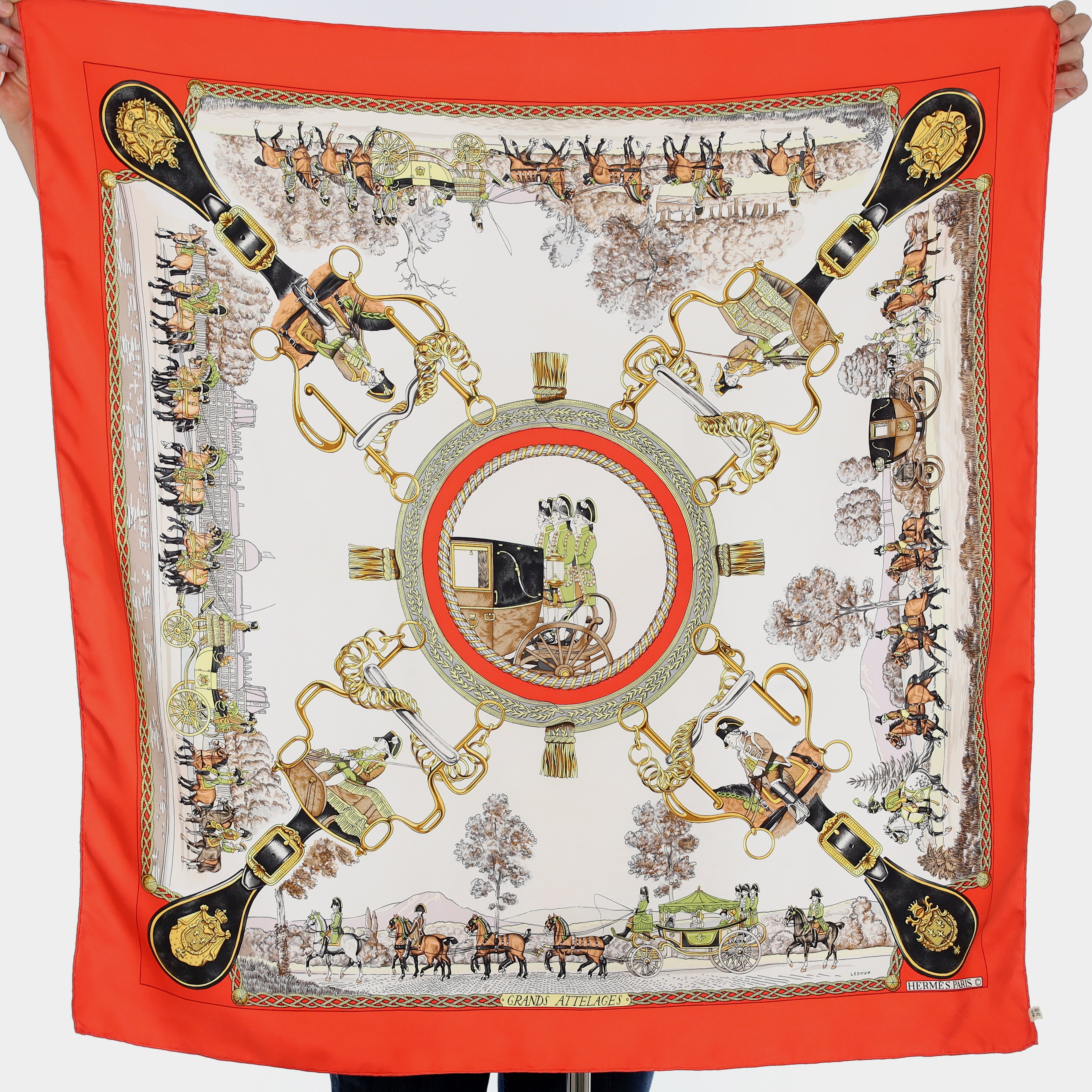 Hermès Grands Attelages Silk Scarf