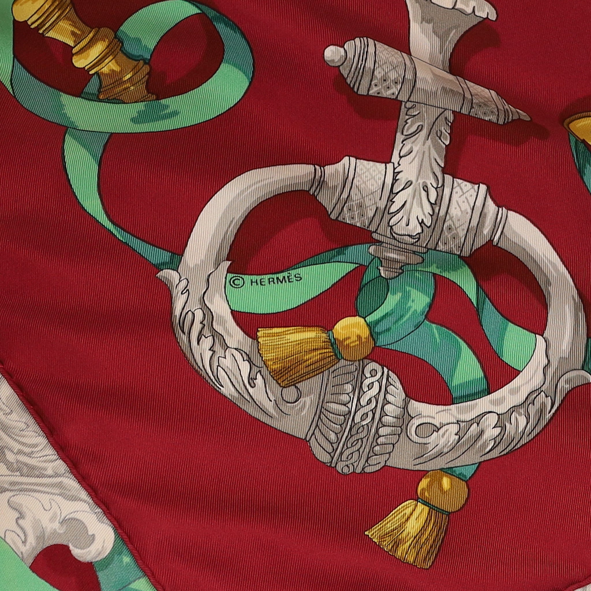 Pristine Hermès Ferronnerie Vintage Silk Scarf
