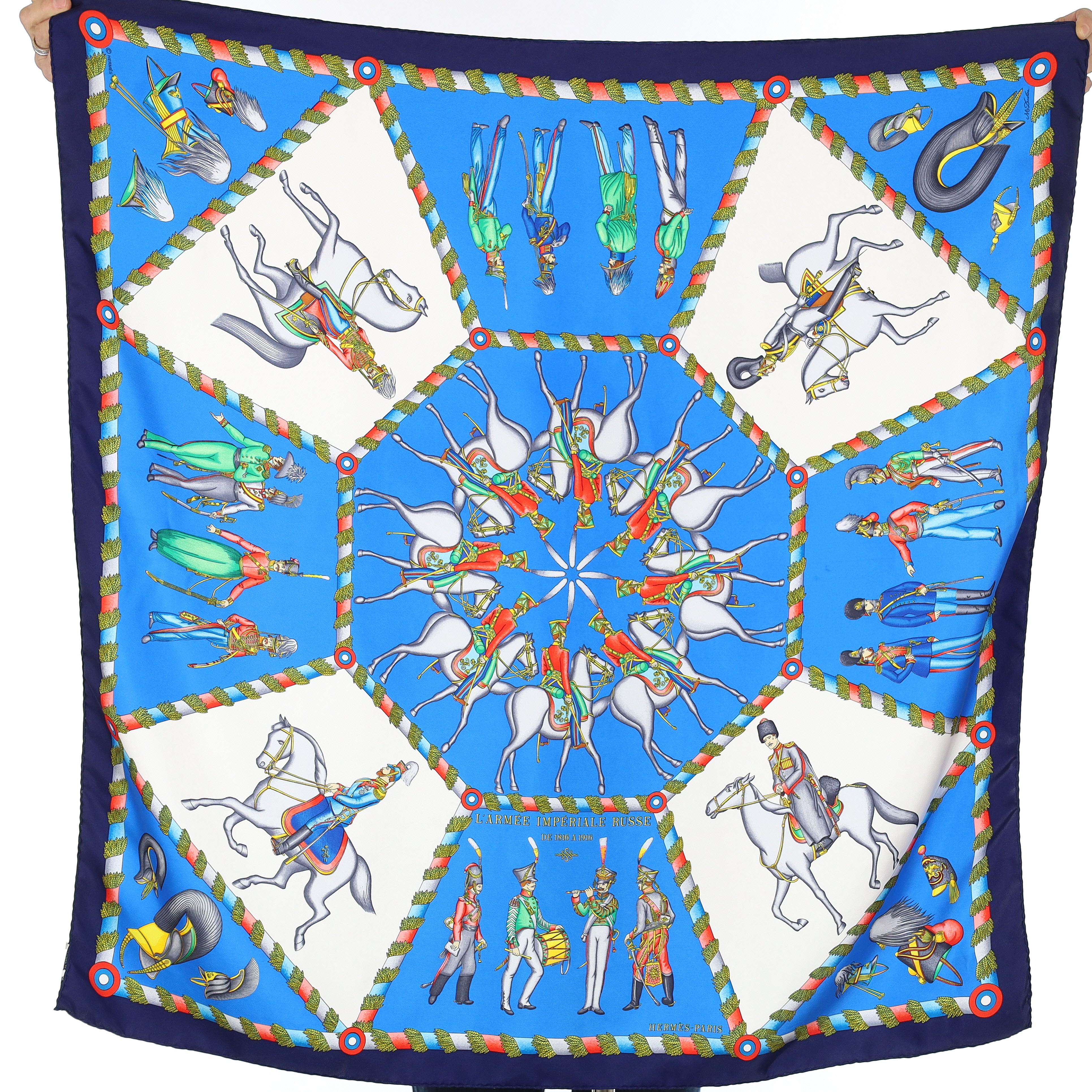 Hermès L'Armée Impériale Russe Silk Scarf