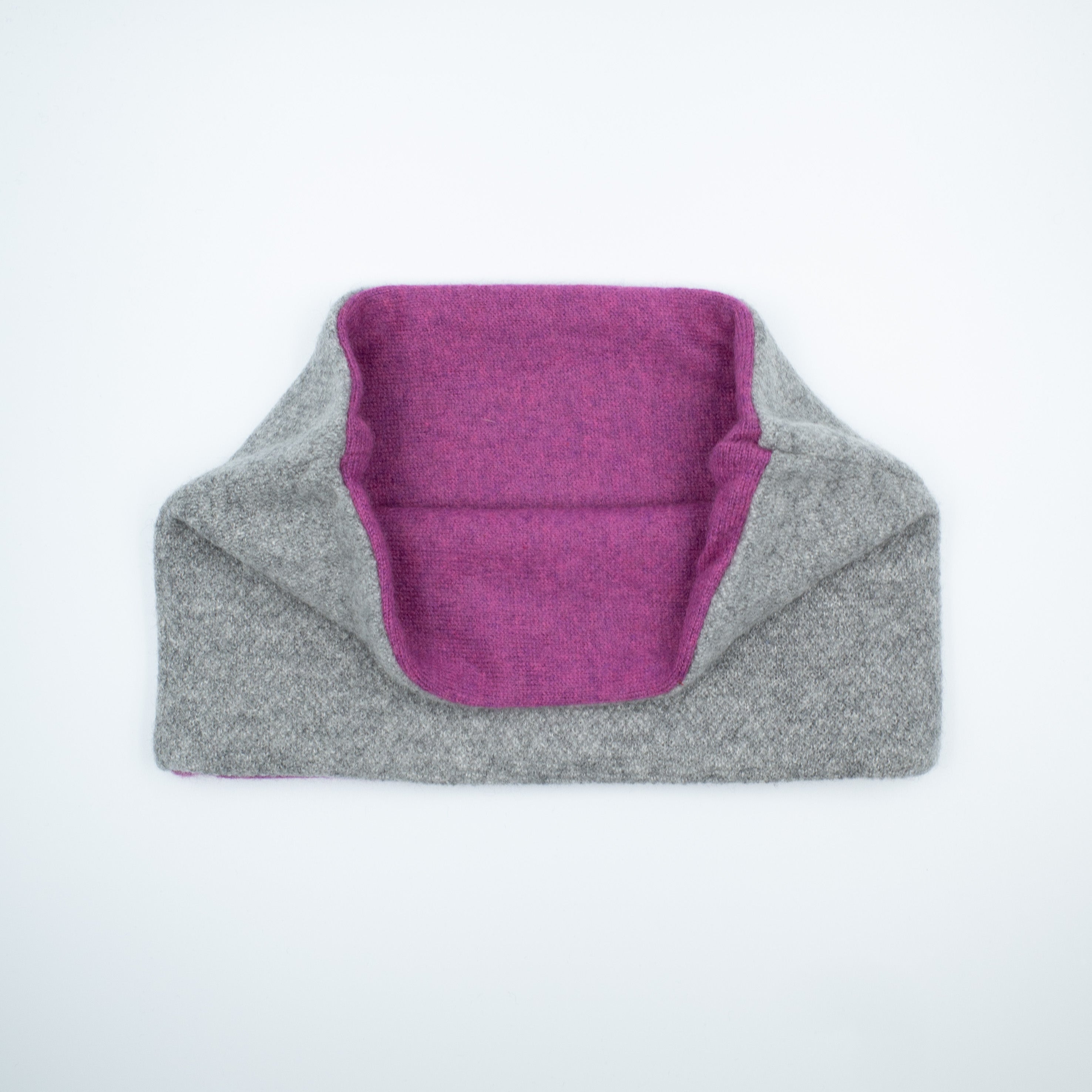 Steel Grey and Magenta Purple Neck Warmer