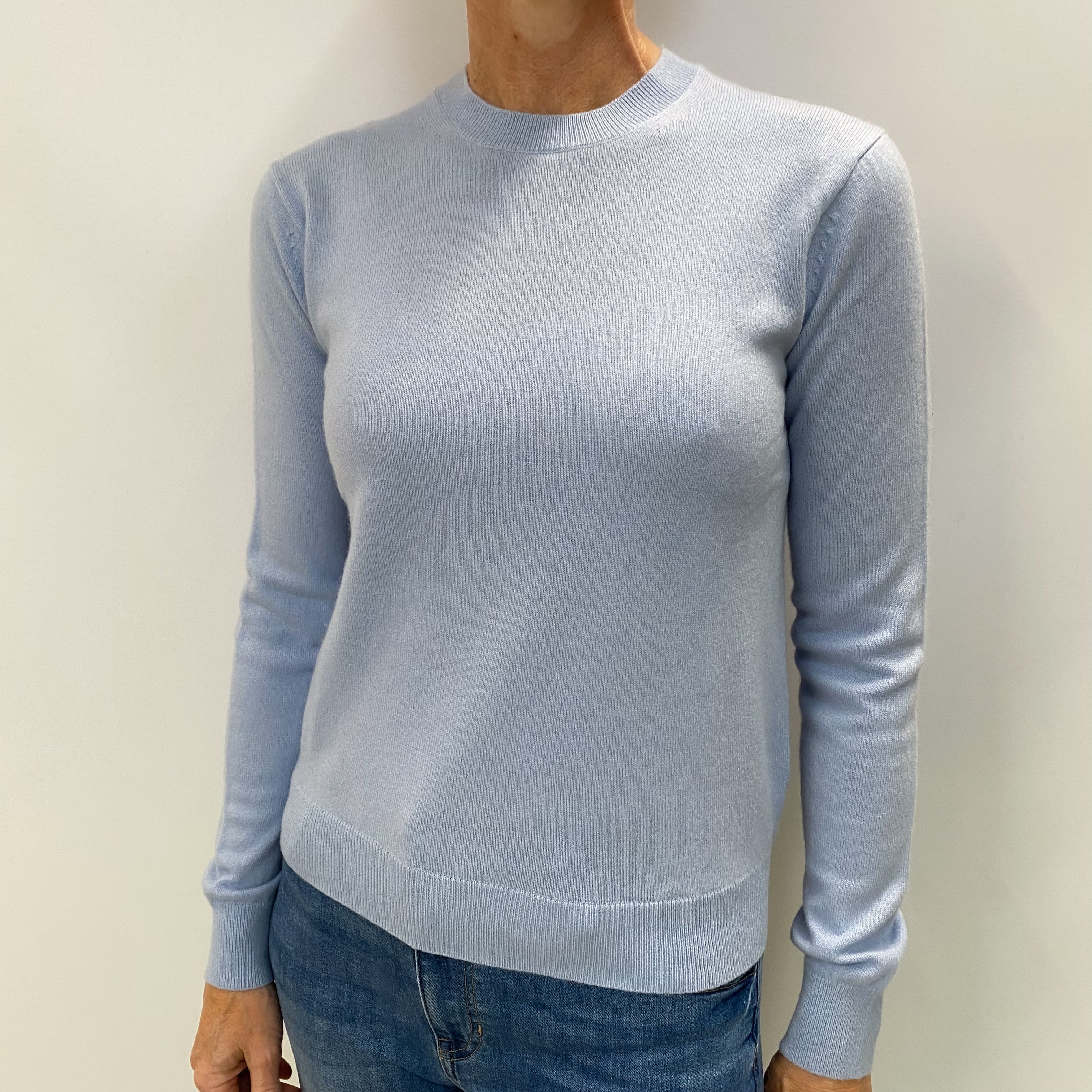 Sky Blue Cashmere Crew Neck Jumper Small