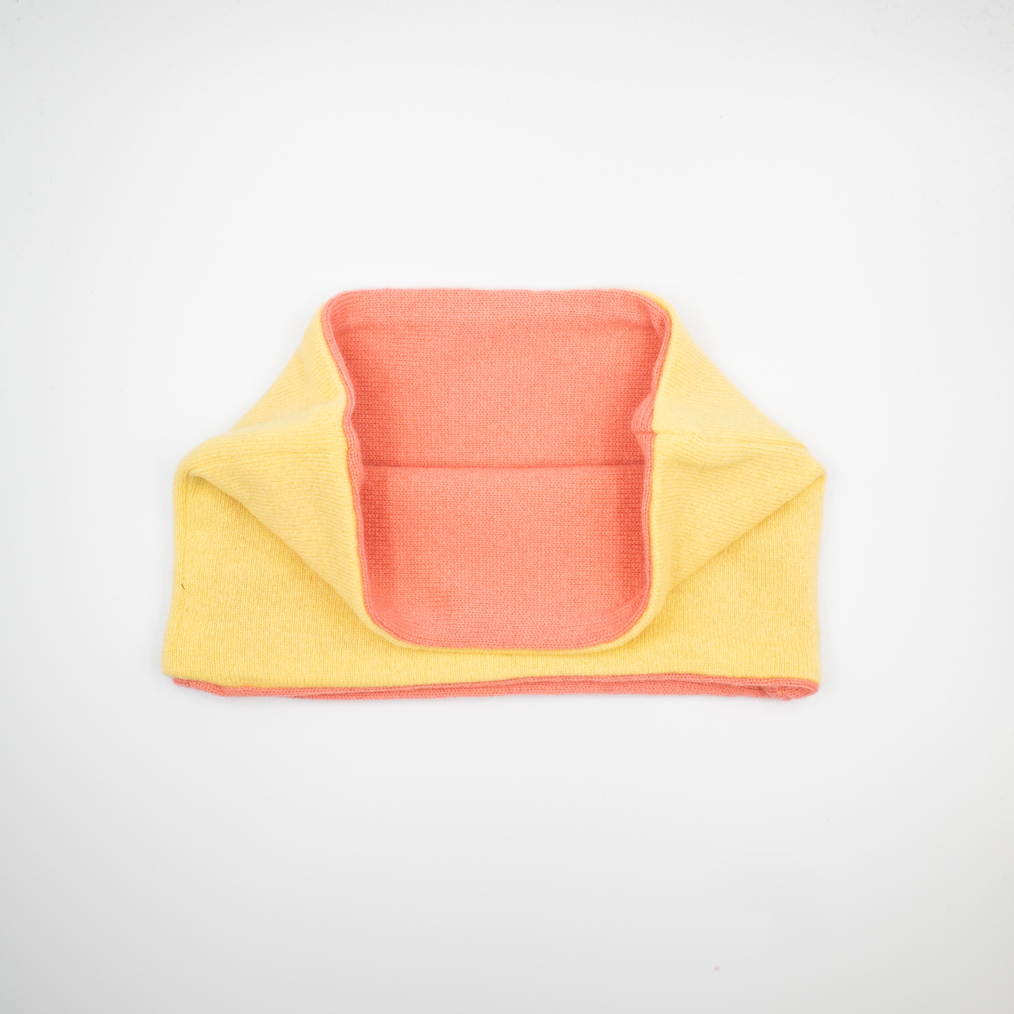 Primrose Yellow and Coral Neck Warmer