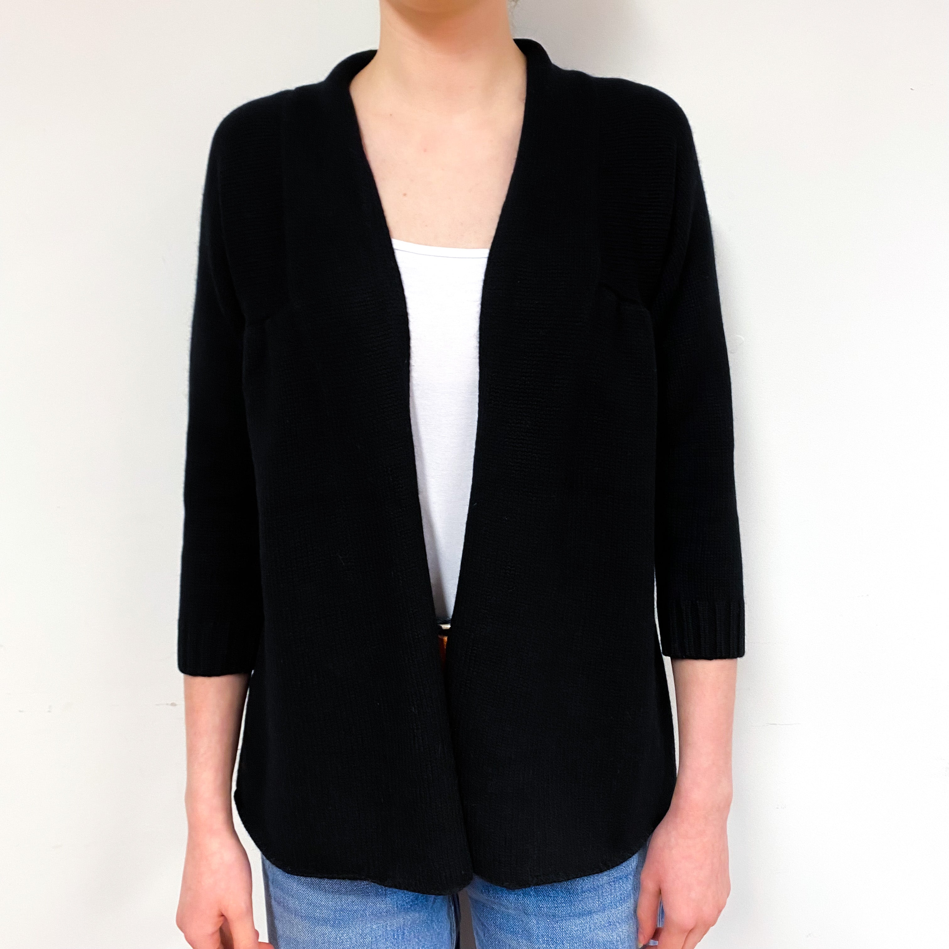 Vince Black Empire Cashmere Edge to Edge Cardigan Extra Small