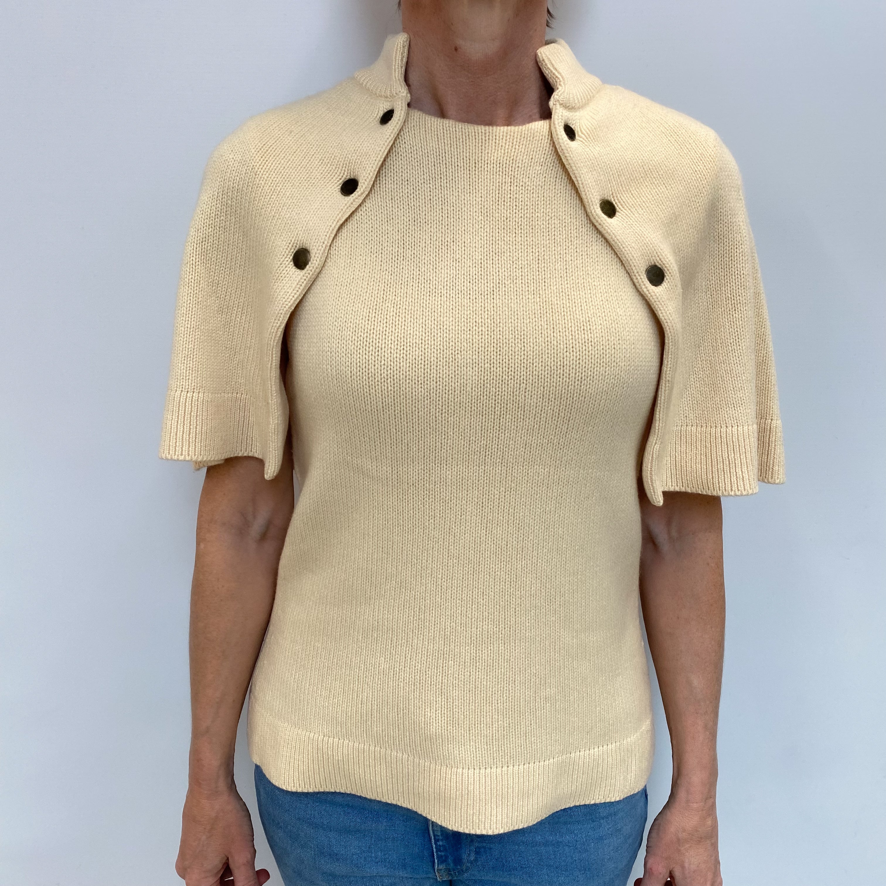 Scottish Cream Cashmere Crew Neck Jumper Small