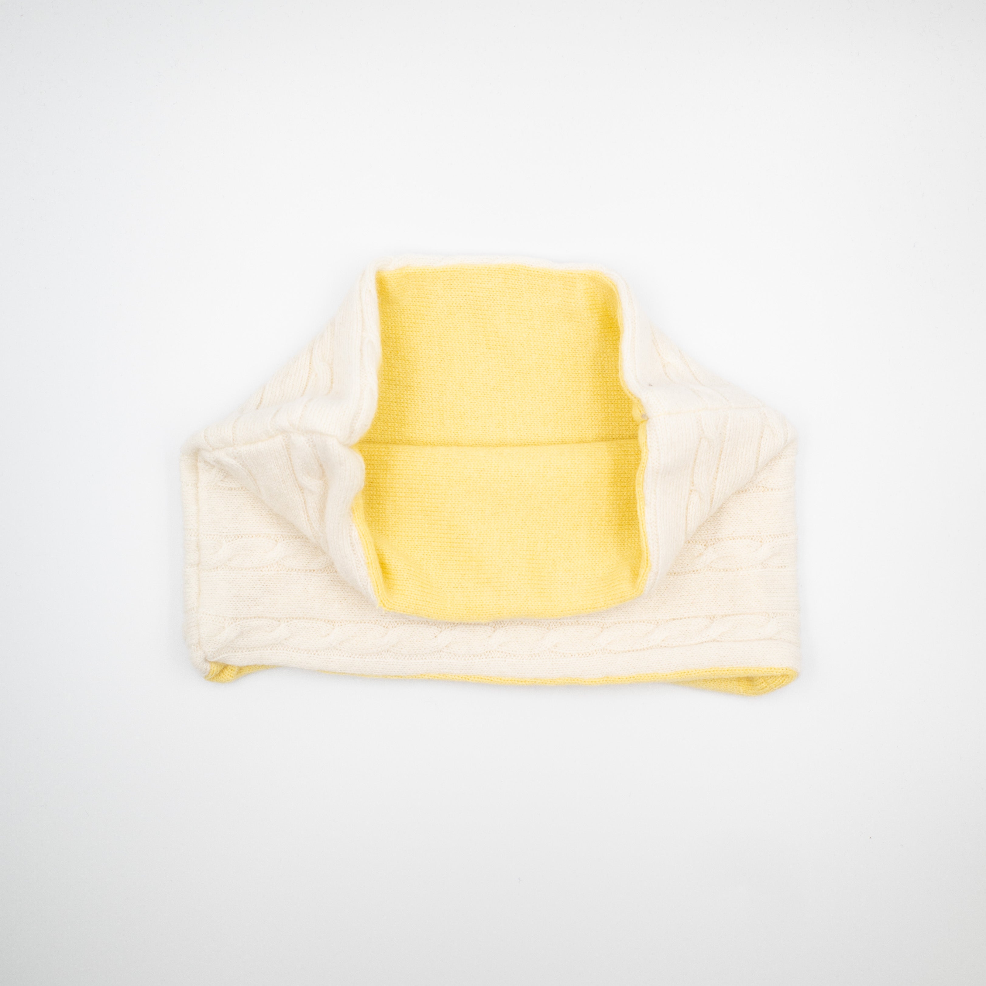 Winter White and Yellow Neck Warmer