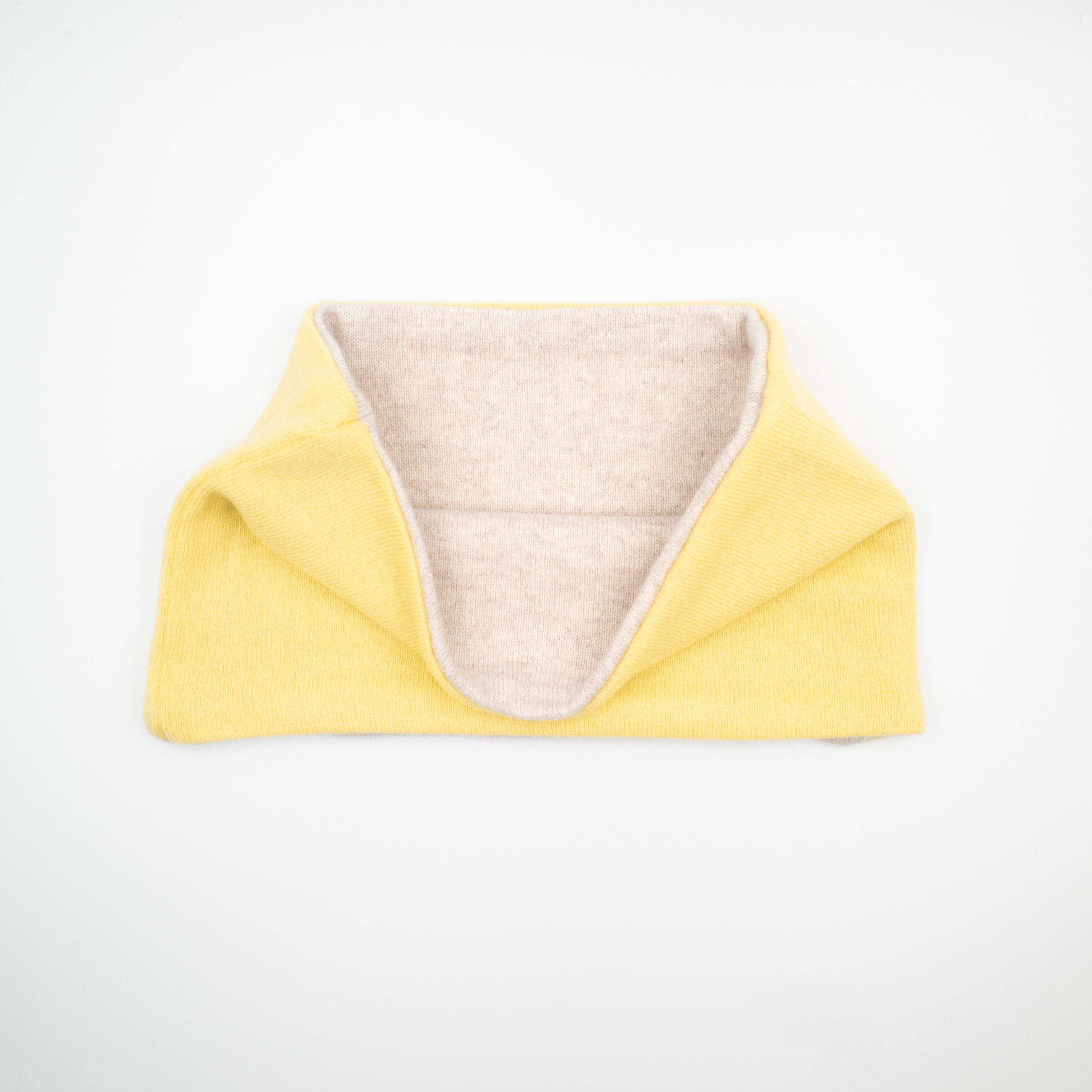Primrose Yellow and Oatmeal Neck Warmer