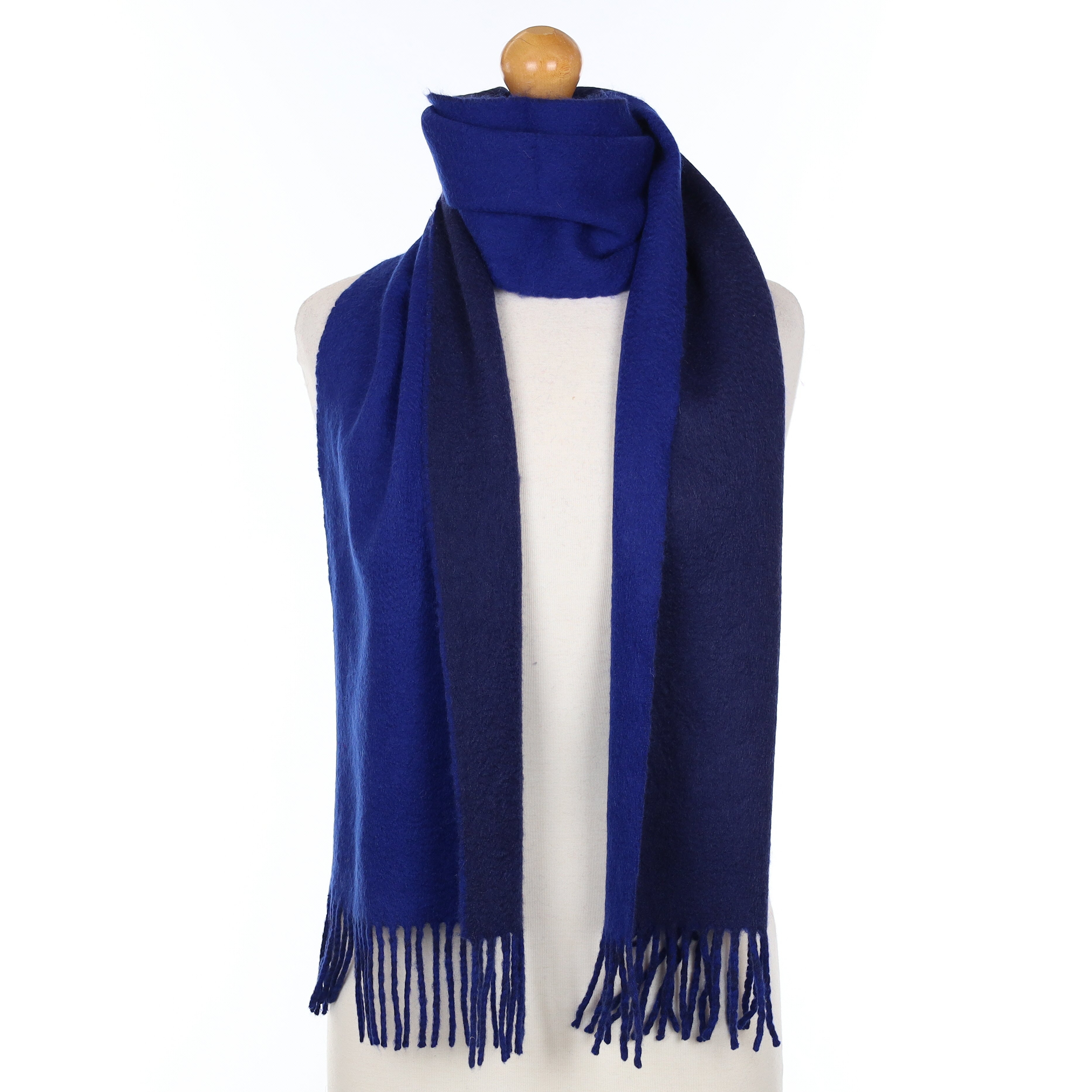 Midnight Blue Cashmere Heavy Woven Scarf