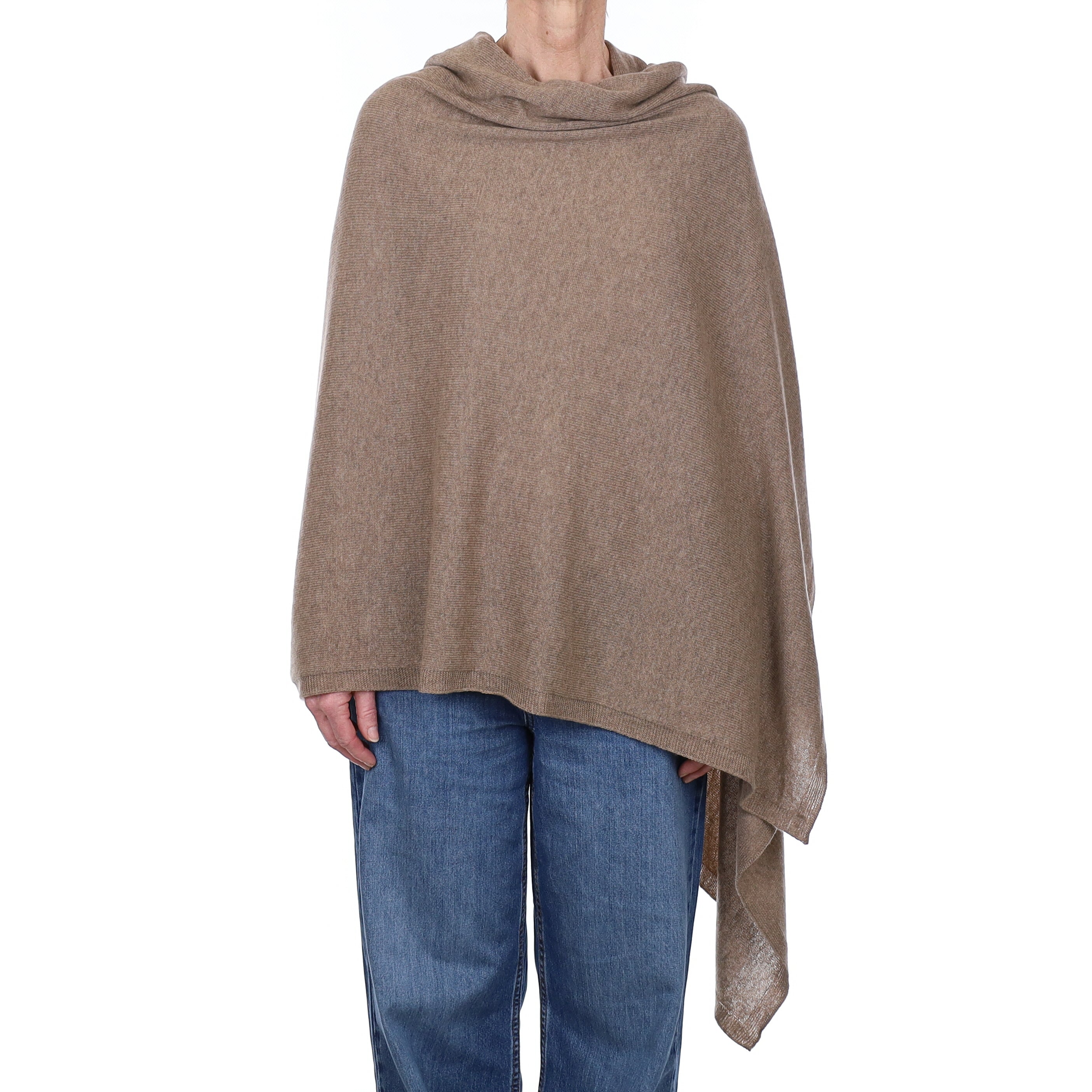 Brand New Scottish Taupe Brown Cashmere Wrap Extra Large