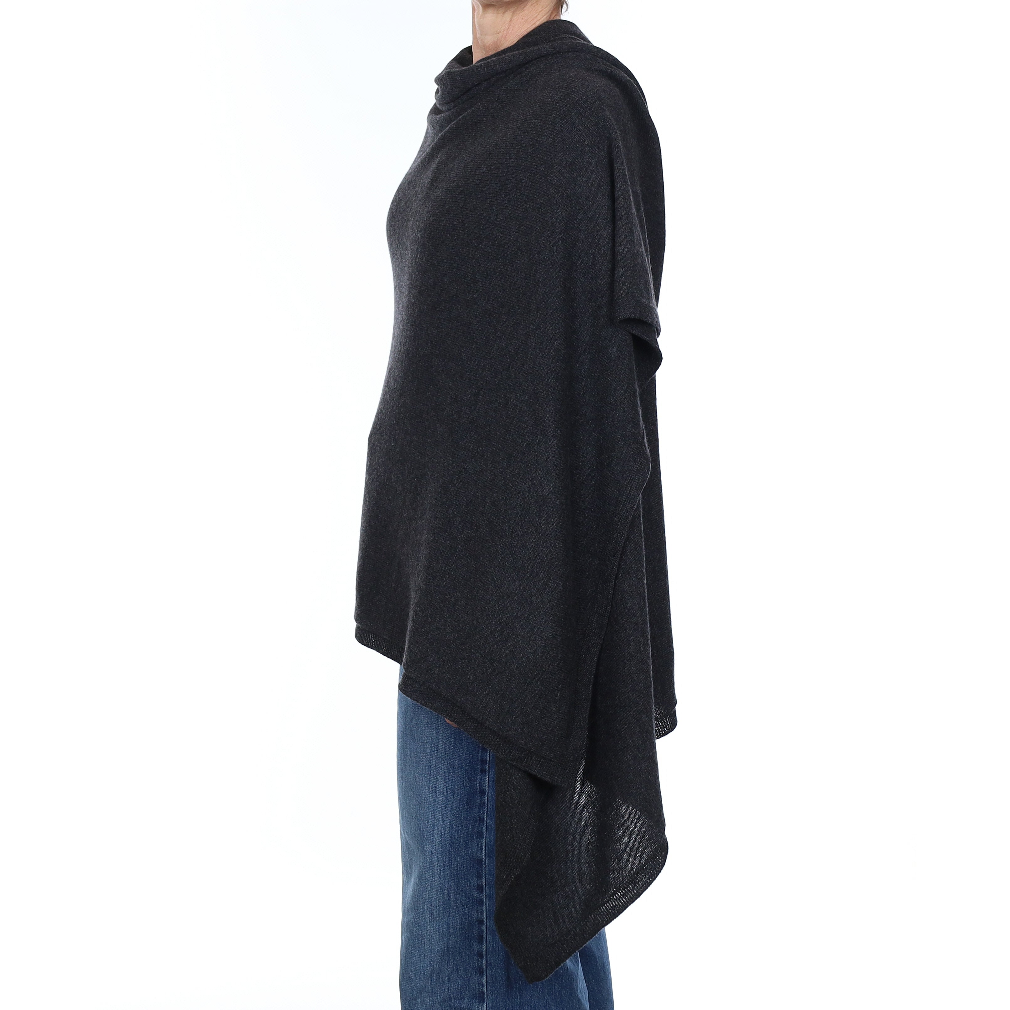 Brand New Scottish Charcoal Grey Cashmere Wrap Extra Large