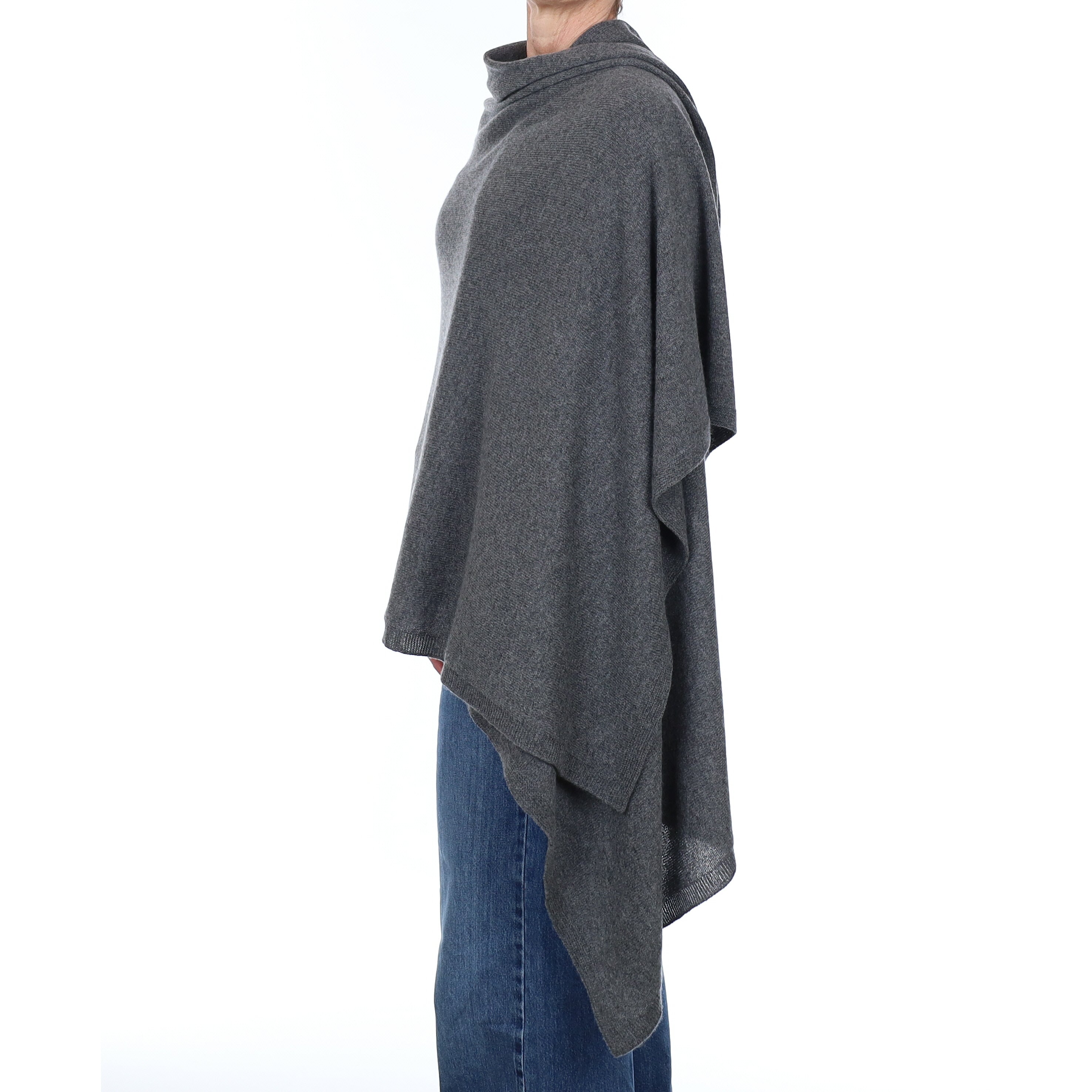 Brand New Scottish Slate Grey Cashmere Wrap Extra Large
