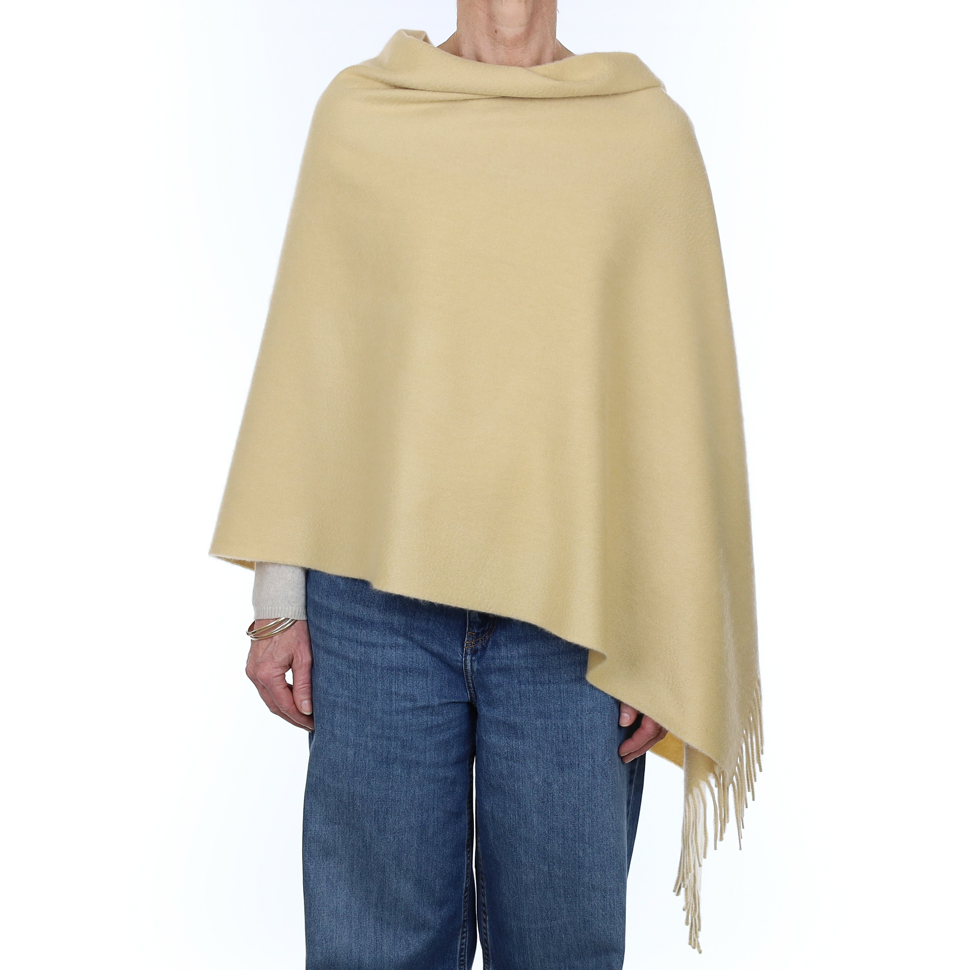 Brand New Scottish Alex Begg Sand Luxury Woven Cashmere Wrap