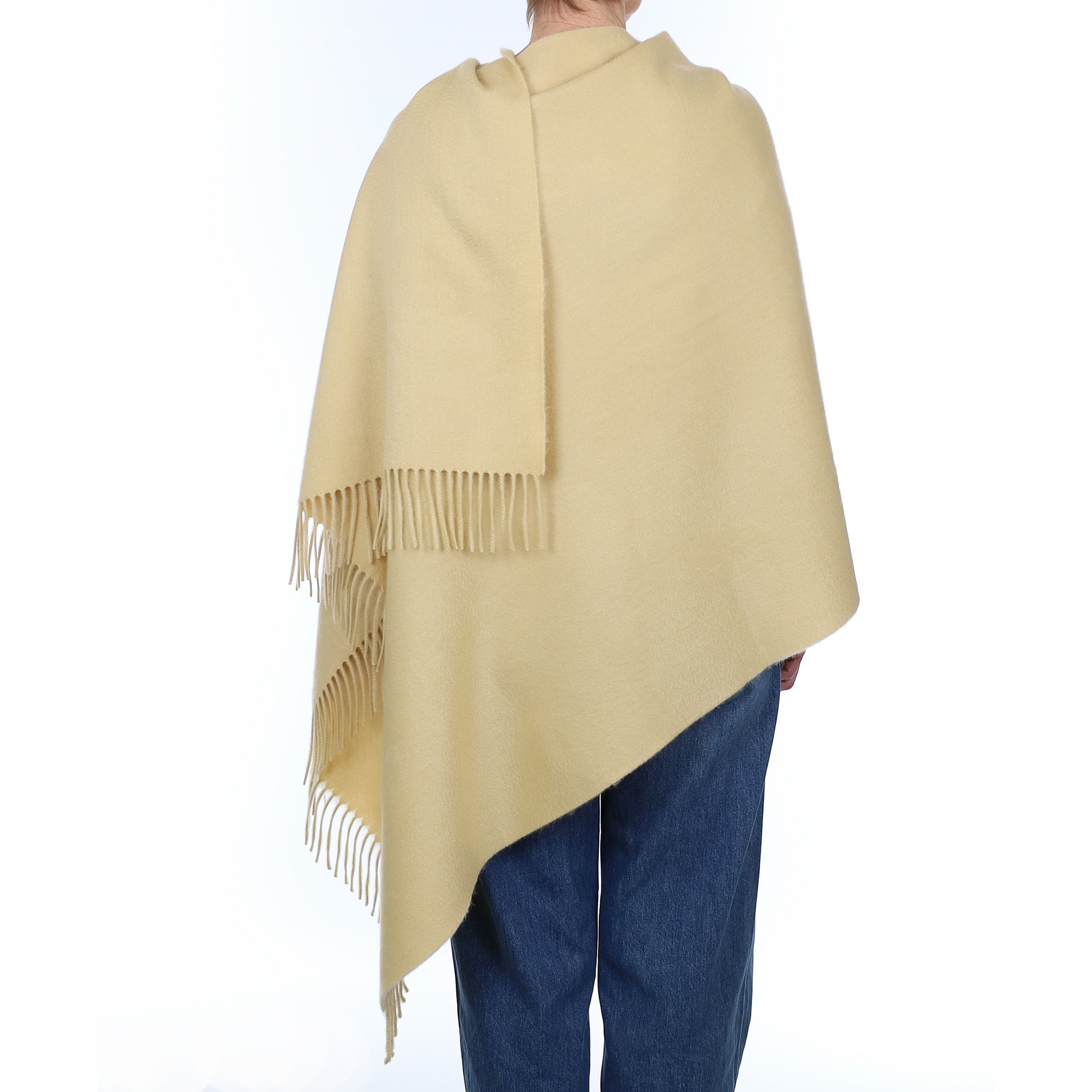 Brand New Scottish Alex Begg Sand Luxury Woven Cashmere Wrap