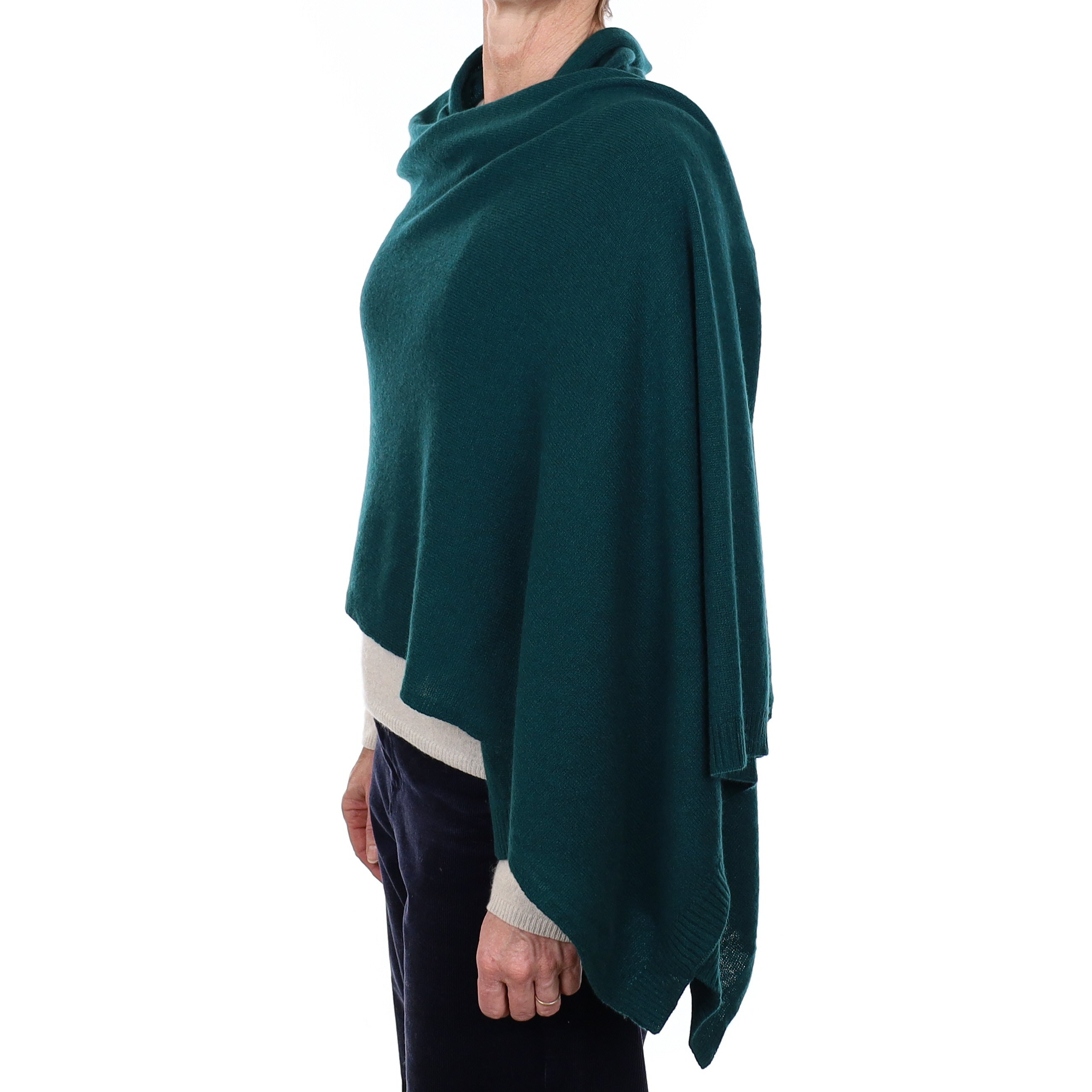 Brand New Forest Green Recycled Cashmere Wrap
