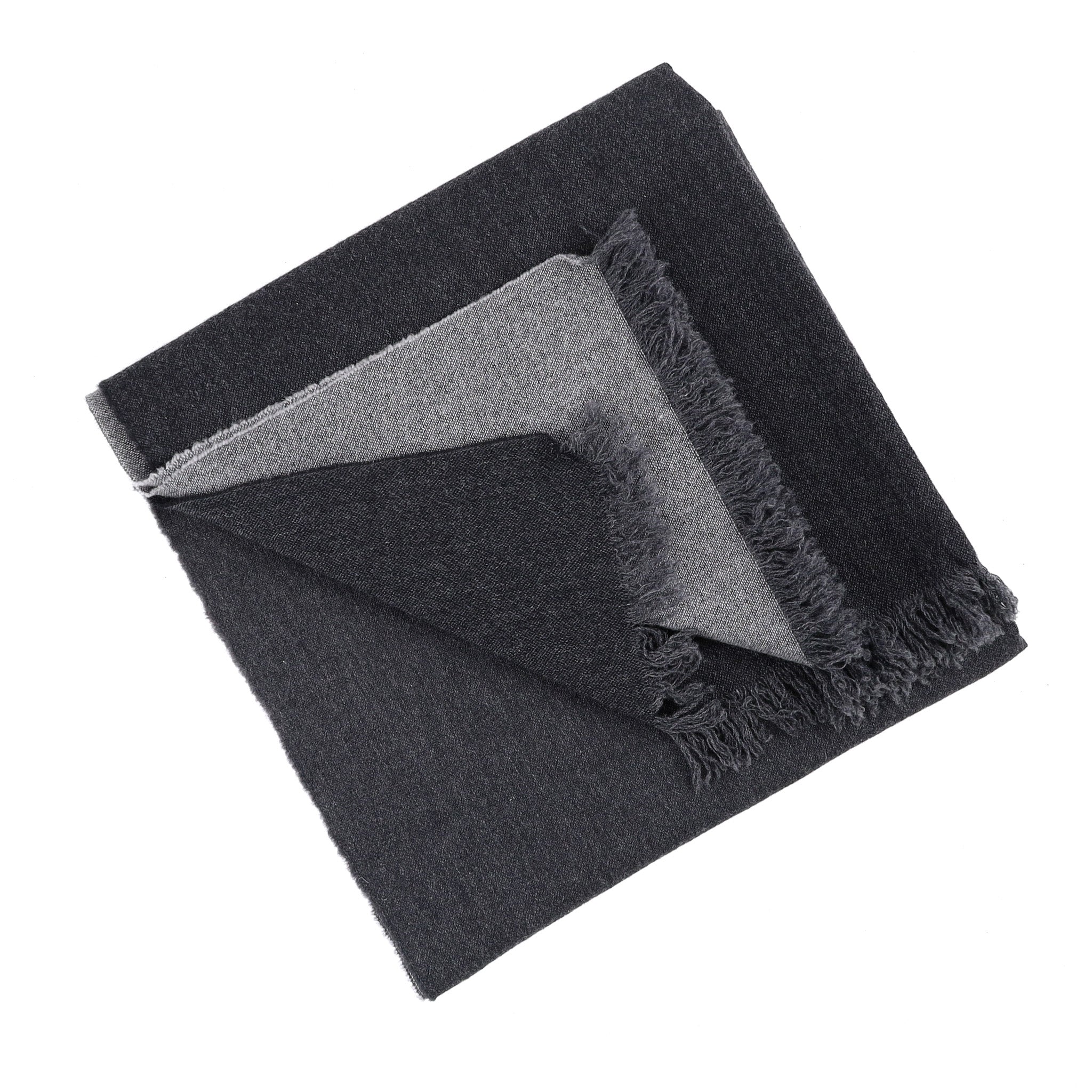 Brand New Begg & Co Grey Ombré Cashmere Woven Wrap