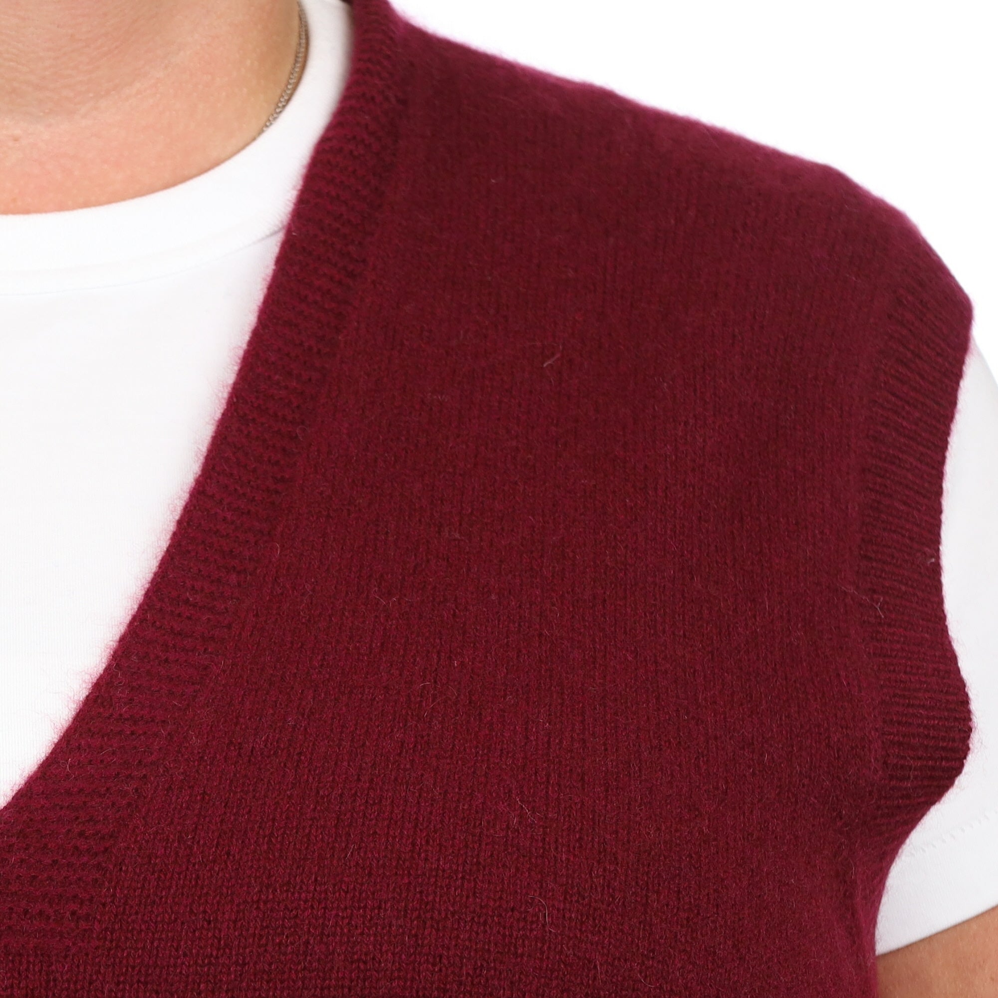 Brand New Rich Wine Luxury Cashmere Tank Top Extra Large UK 20-22