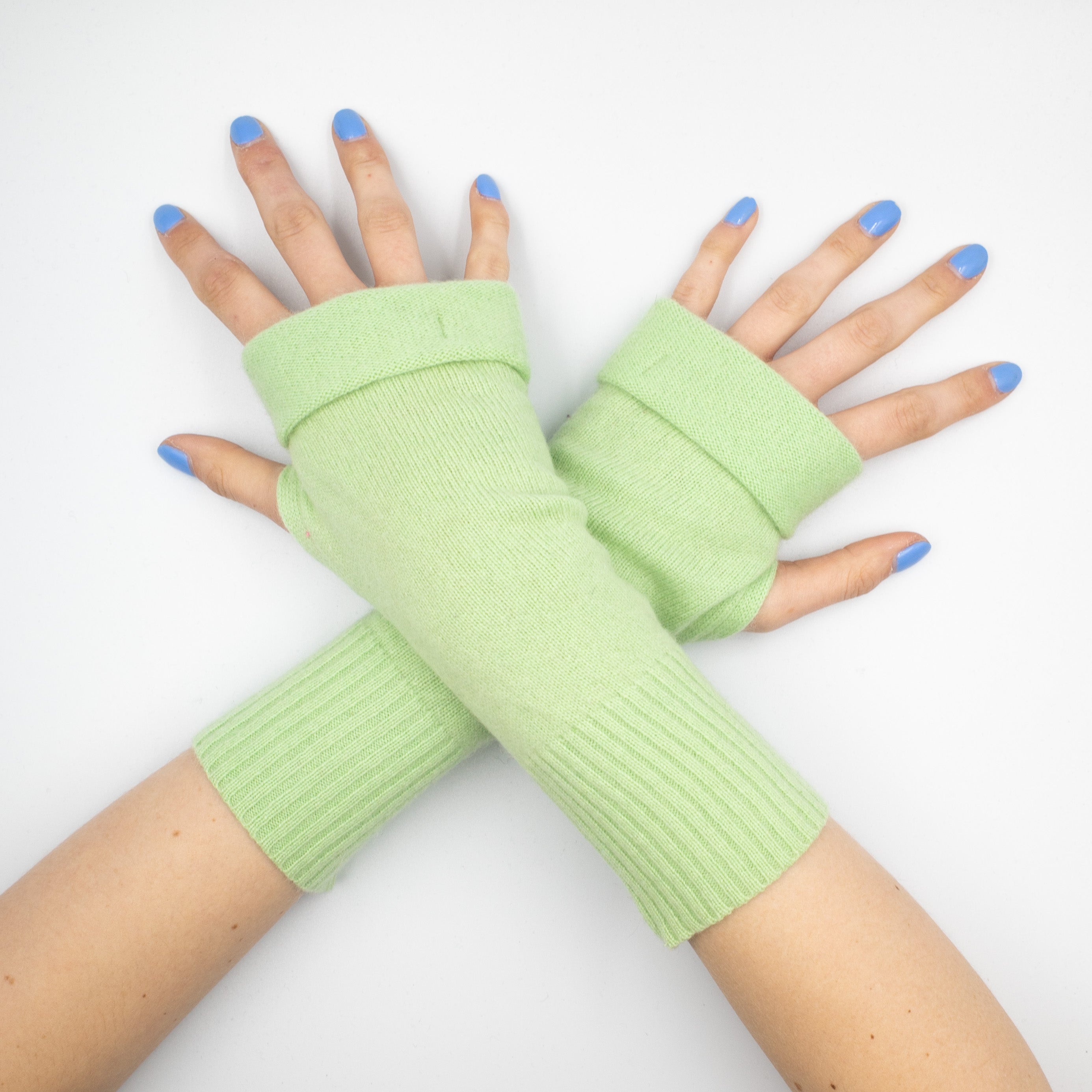 Hellebore Green Fingerless Gloves