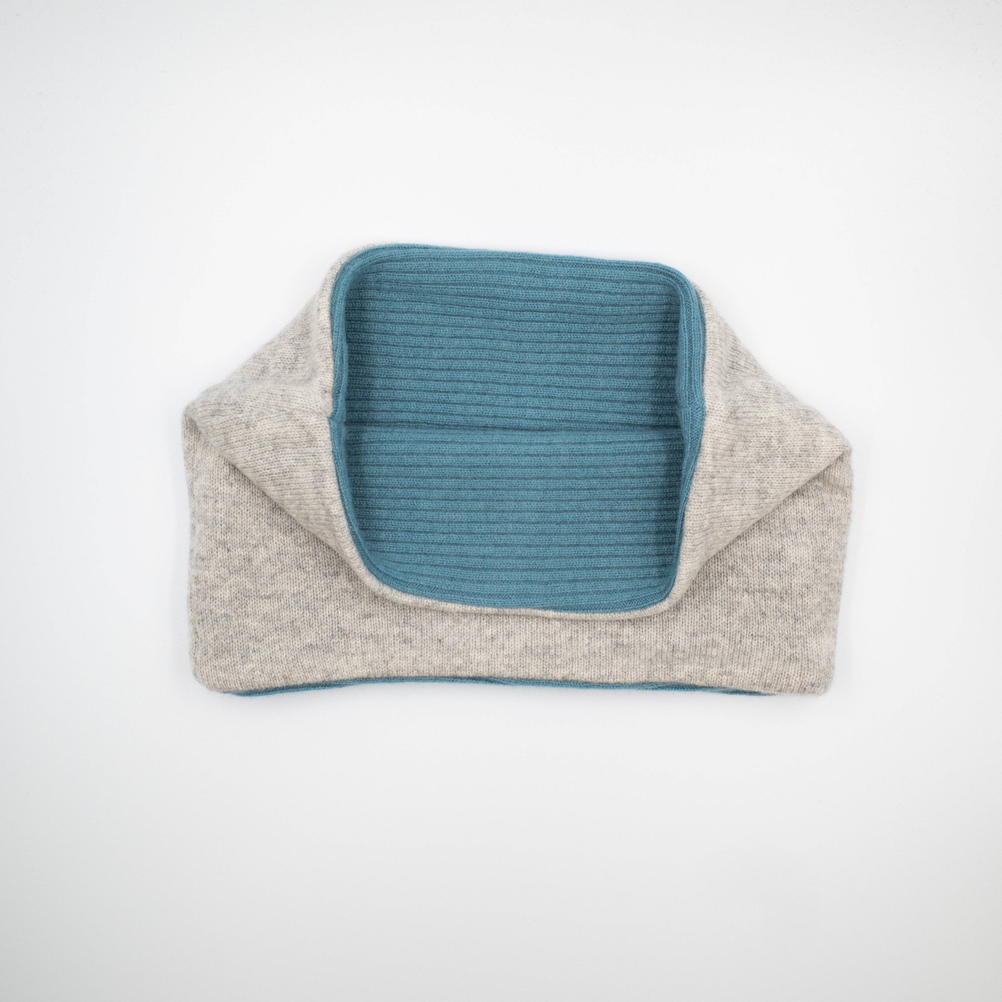 Smoke Grey and Spruce Green Neck Warmer