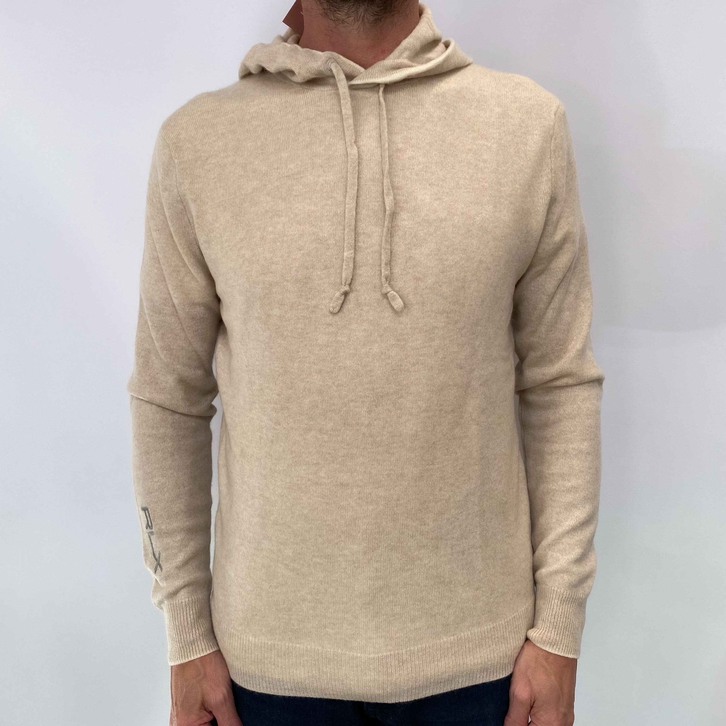 Ralph Lauren Beige Men's Cashmere Hoodie Small