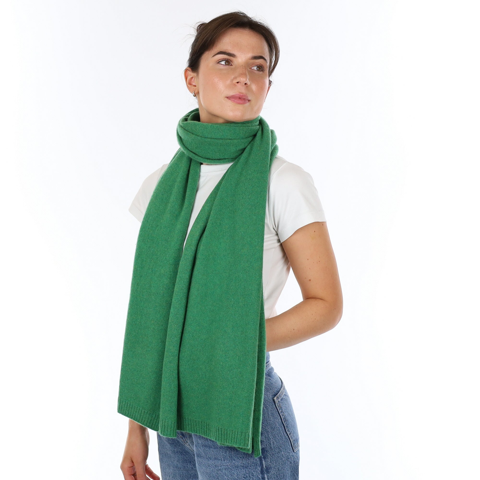 Brand New Shamrock Green Recycled Cashmere Wrap