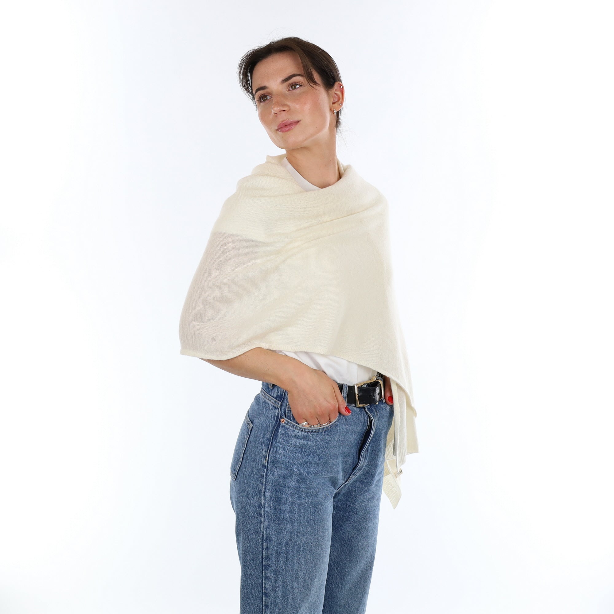 Brand New Chalk Recycled Cashmere Wrap