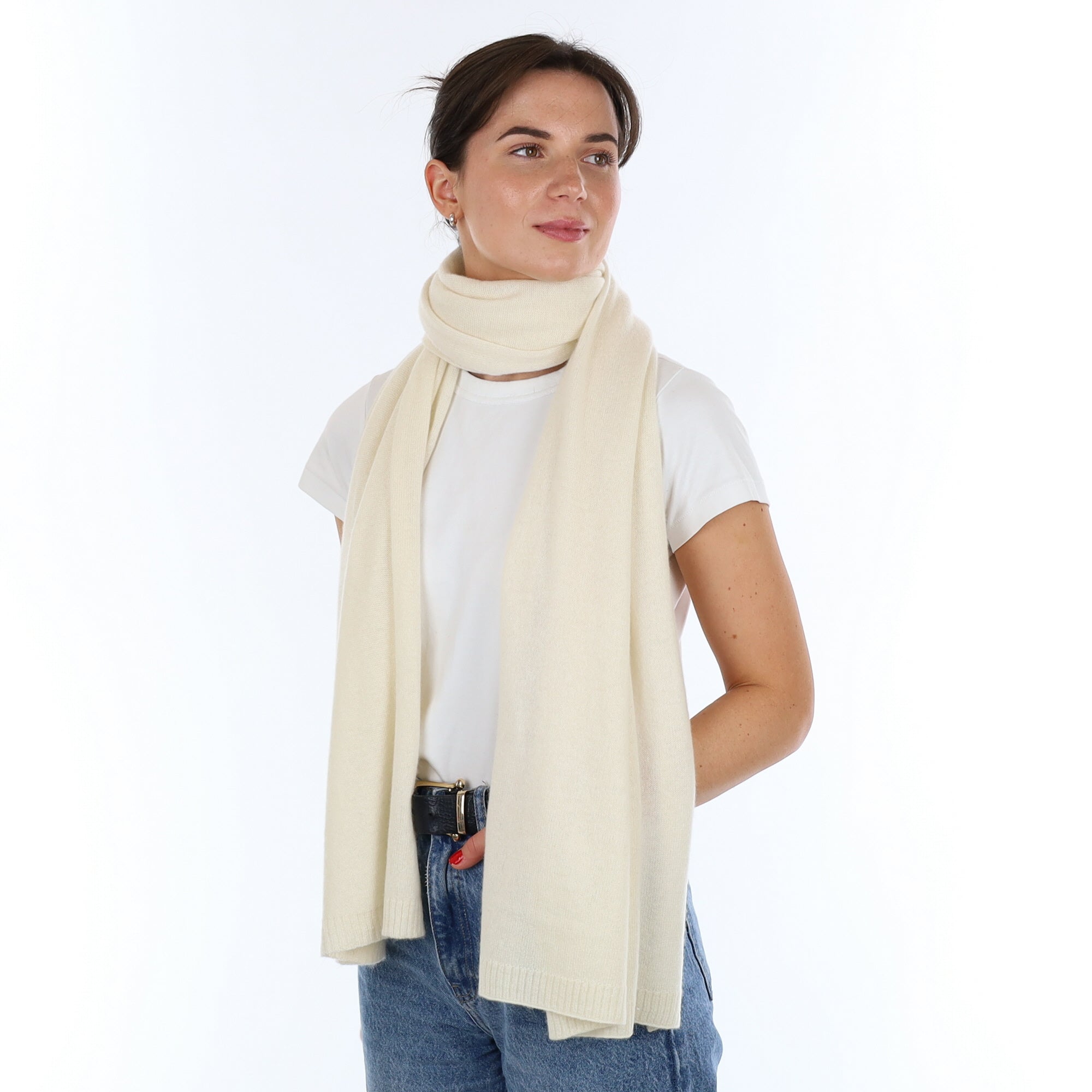 Brand New Chalk Recycled Cashmere Wrap