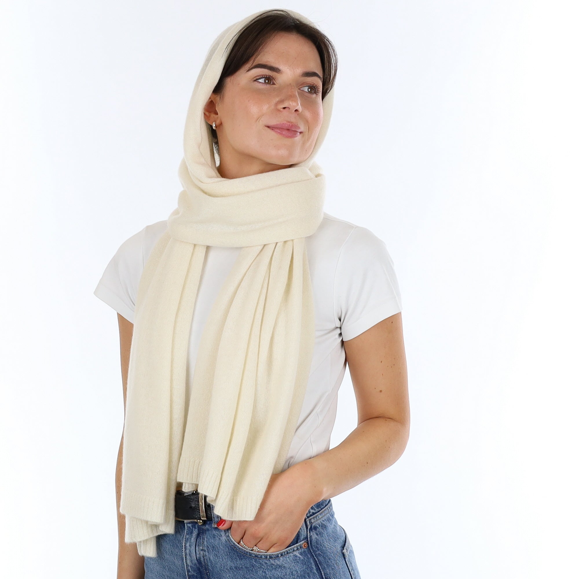 Brand New Chalk Recycled Cashmere Wrap