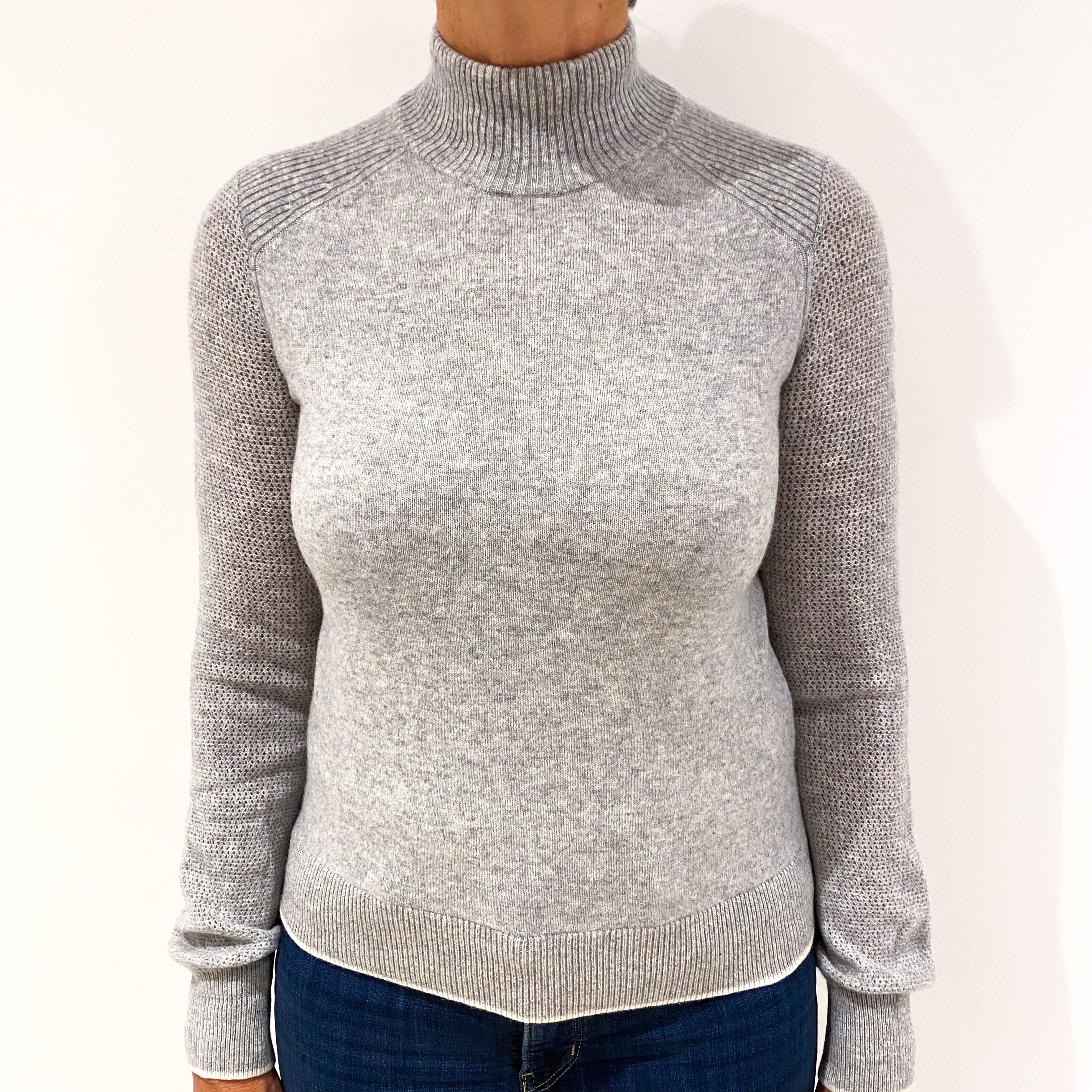 Rag and Bone Smoke Grey Cashmere Turtle Neck Jumper Medium